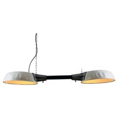 Vintage double shade french enamel lamp. Antique streetlamp. For home or garden.