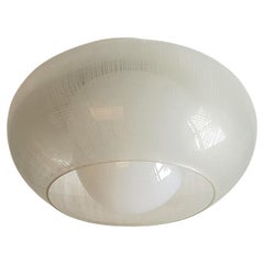 Vintage Double Shaded Glass Ceiling Lamp with a Nice Pattern