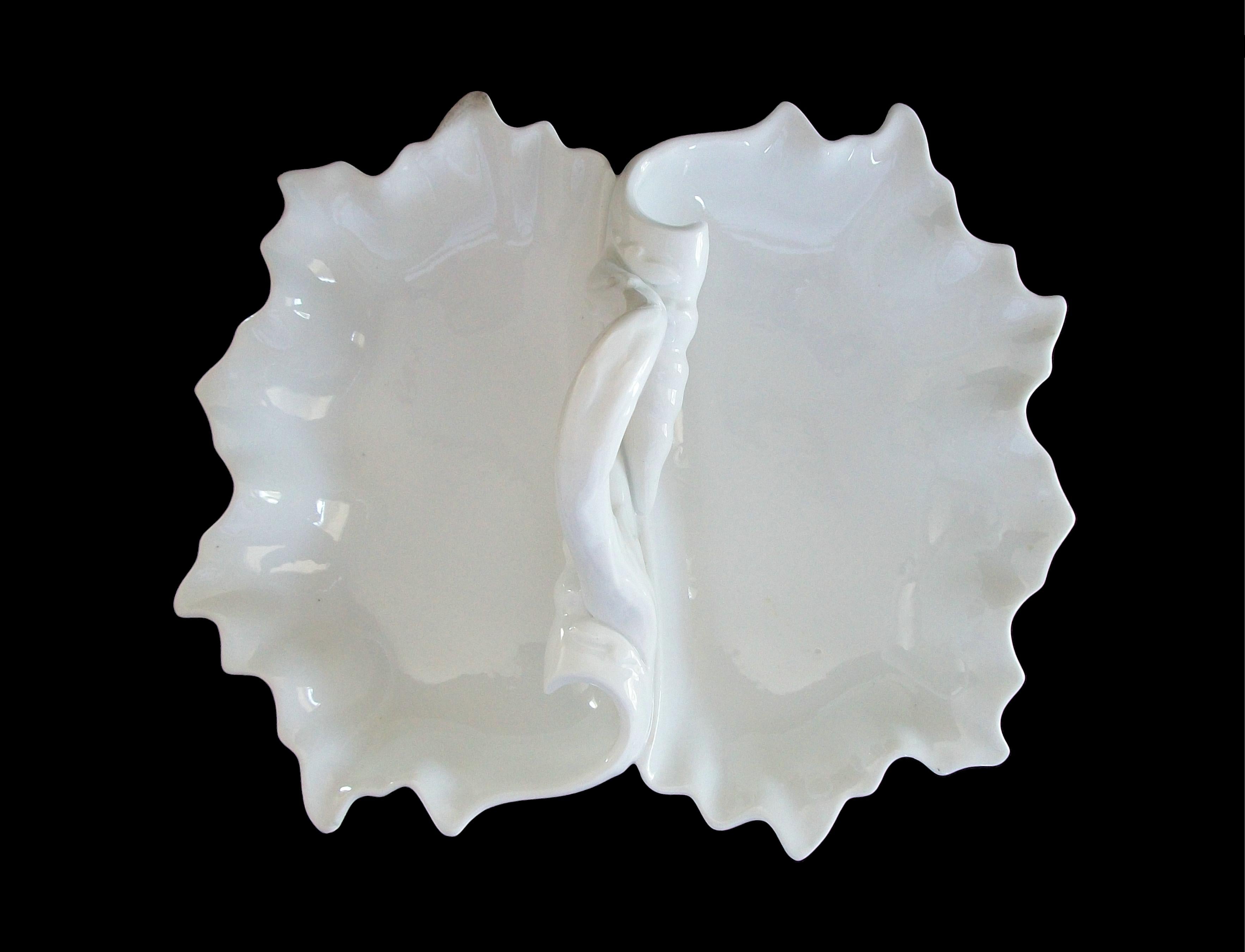 Vintage Double Shell Form glasierten Eisenstein servieren Dish - K.K. - 20. im Angebot 5