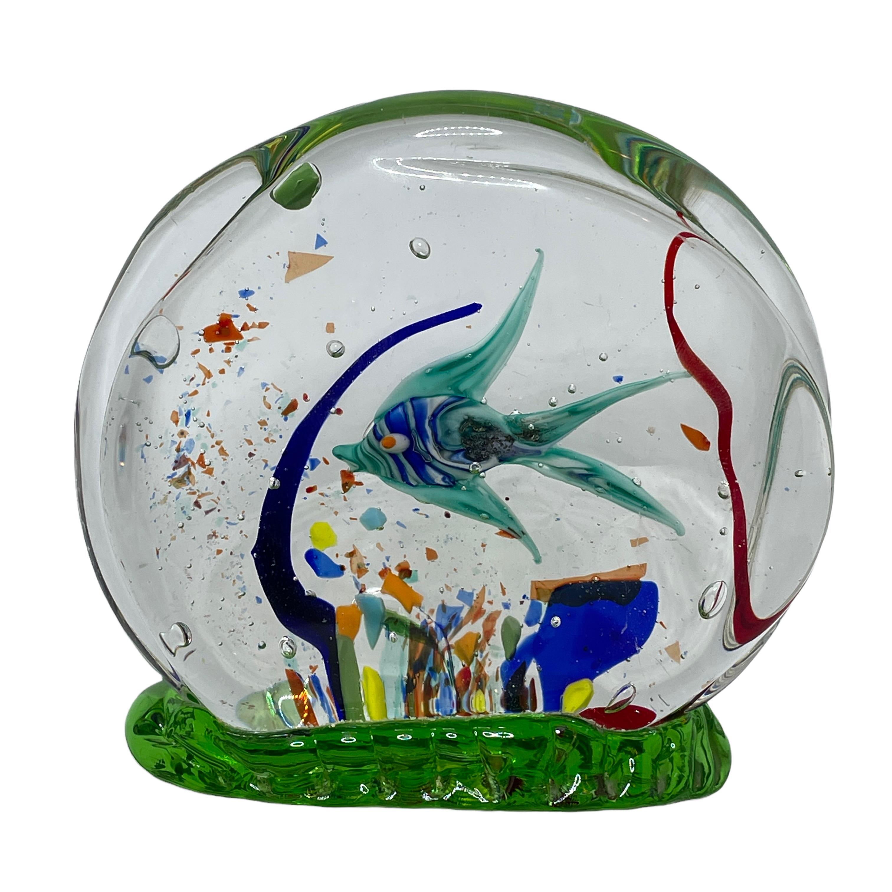 murano glass fish paperweight