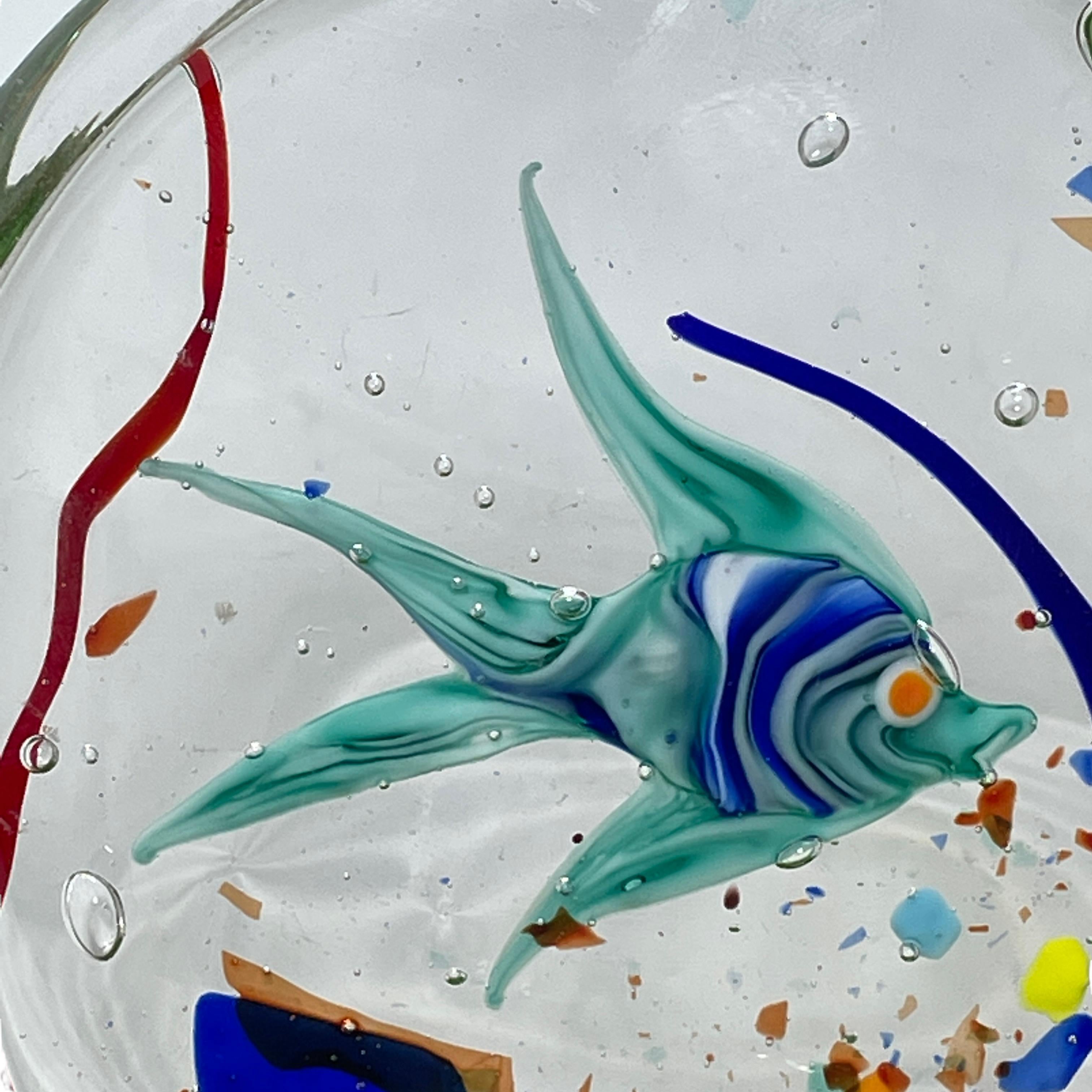 murano glass fish paperweight