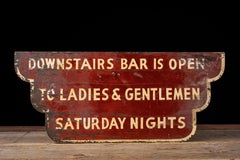 Vintage Double-Sided Bar Directional Advertising Sign