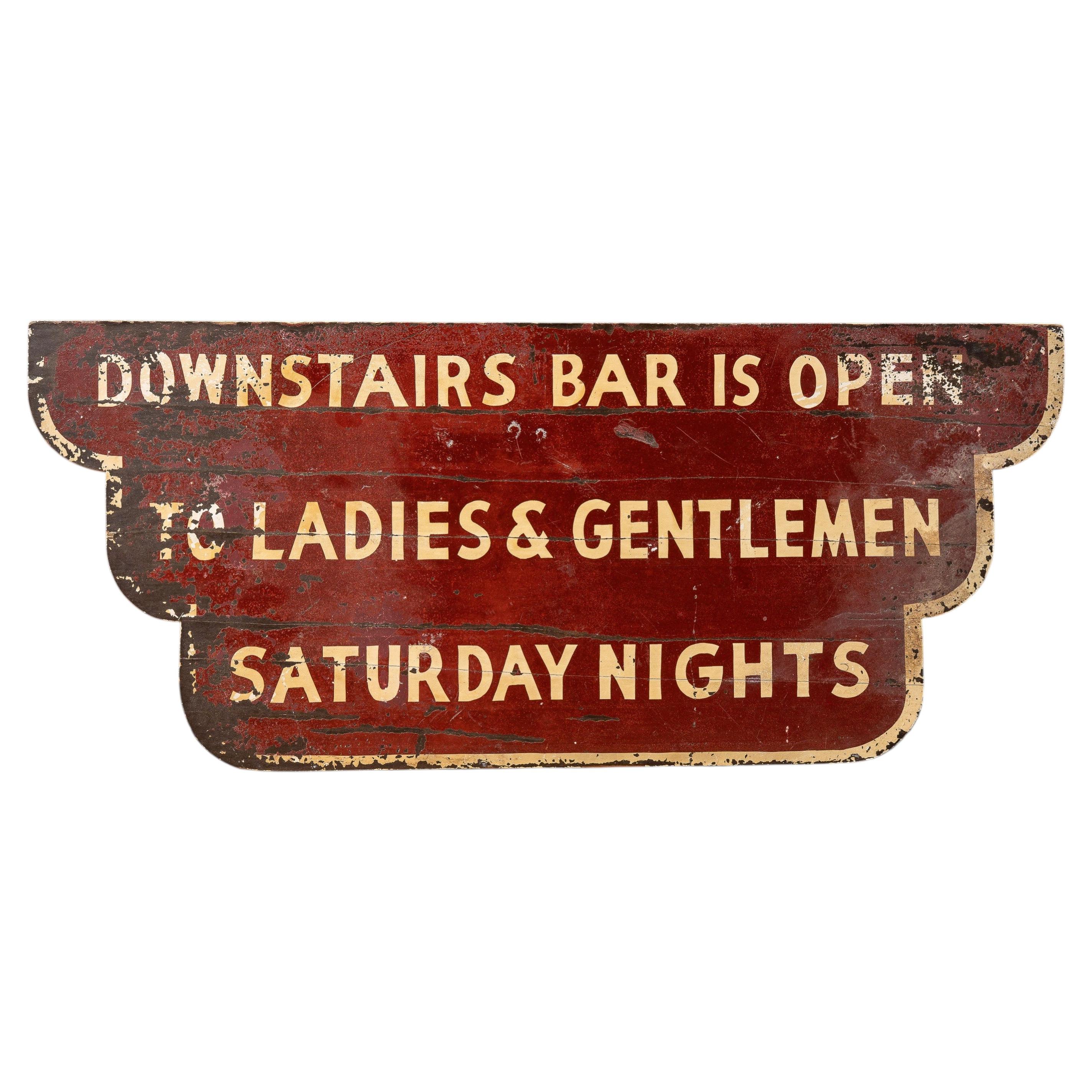 Vintage Double-Sided Bar Directional Advertising Sign
