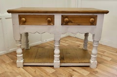 Vintage Double Sided Pine Pot Board Dresser, Kitchen Island