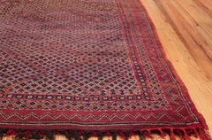 Nazmiyal Vintage Double Sided Shaggy Red Moroccan Berber Rug. 6 ft 7 in x 11 ft