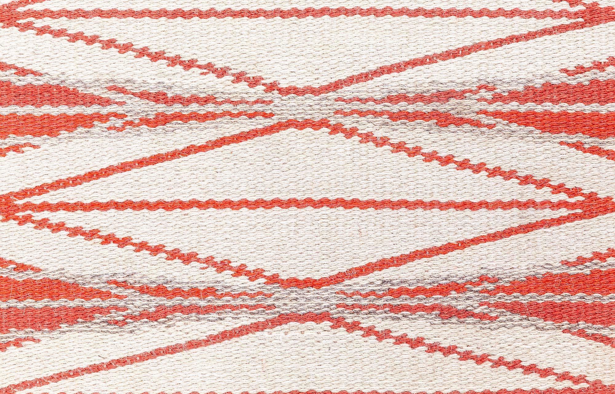 Doppelseitiger schwedischer Flachgewebe-Teppich Doris Leslie Blau, Vintage im Zustand „Gut“ im Angebot in New York, NY