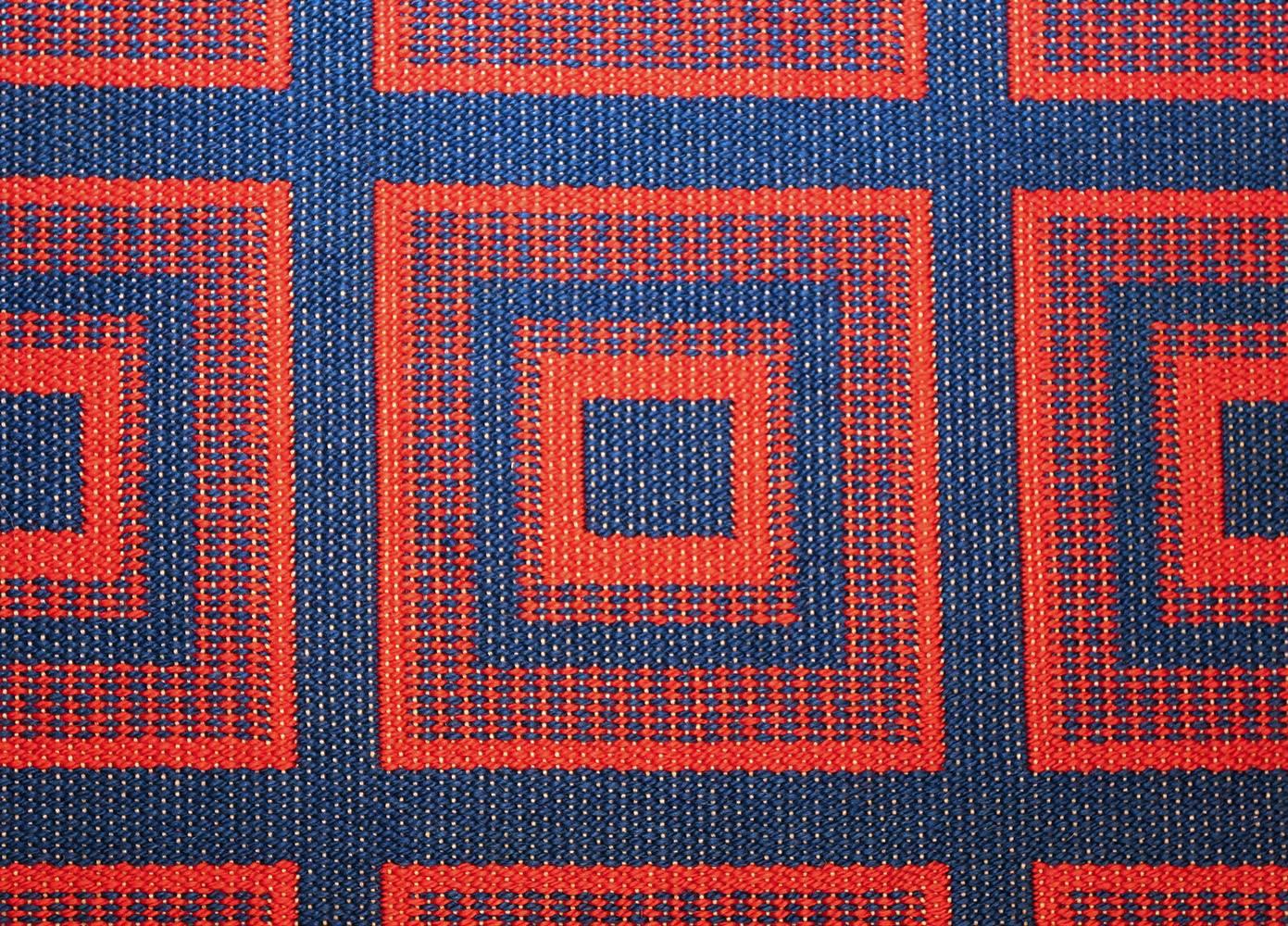 Tessuto a mano Artistics Square Design Double Sided Kilim svedese 5' x 7'8