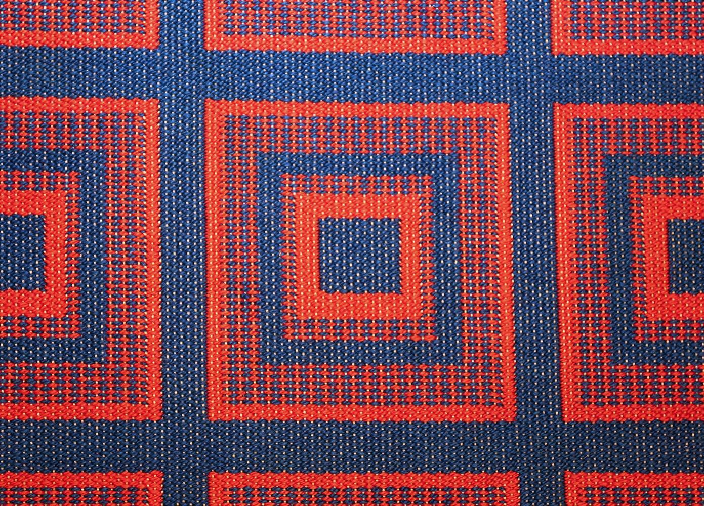 Artistic Vintage Square Design Double Sided Swedish Kilim 5' x 7'8