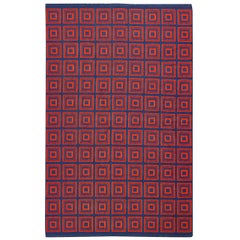 Artistics Square Design Double Sided Kilim svedese 5' x 7'8"