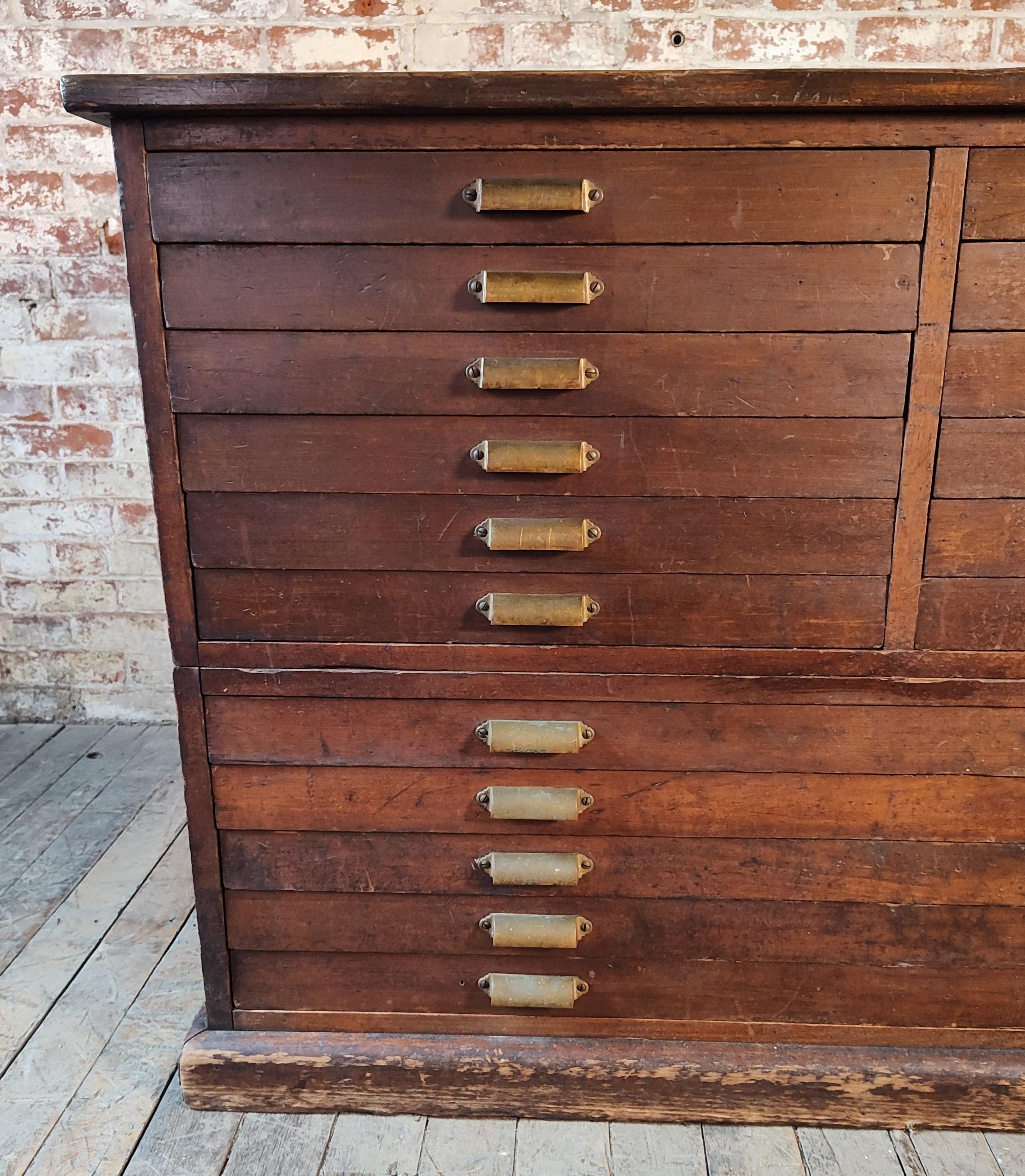 Vintage Double Stack Flat File with Brass Handles 5