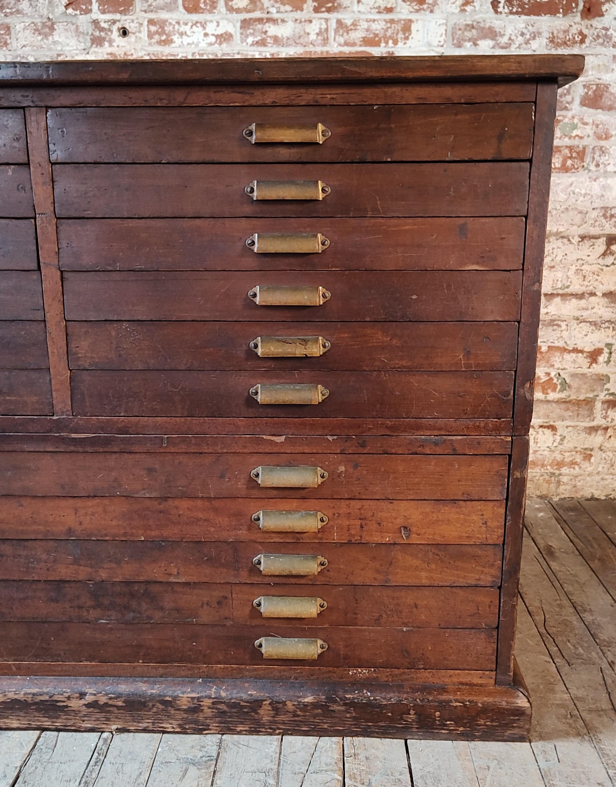 Vintage Double Stack Flat File with Brass Handles 6
