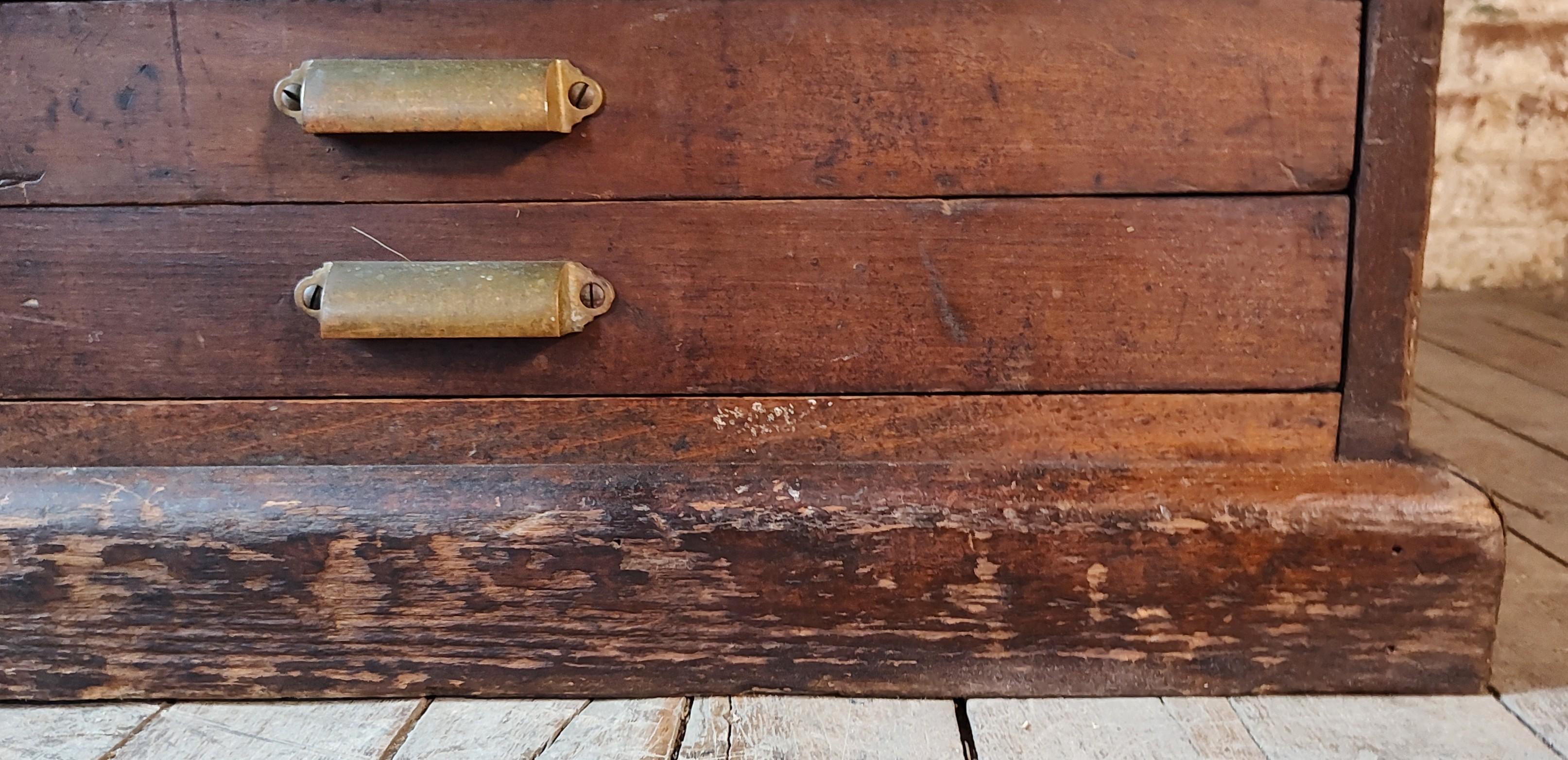 Vintage Double Stack Flat File with Brass Handles 8