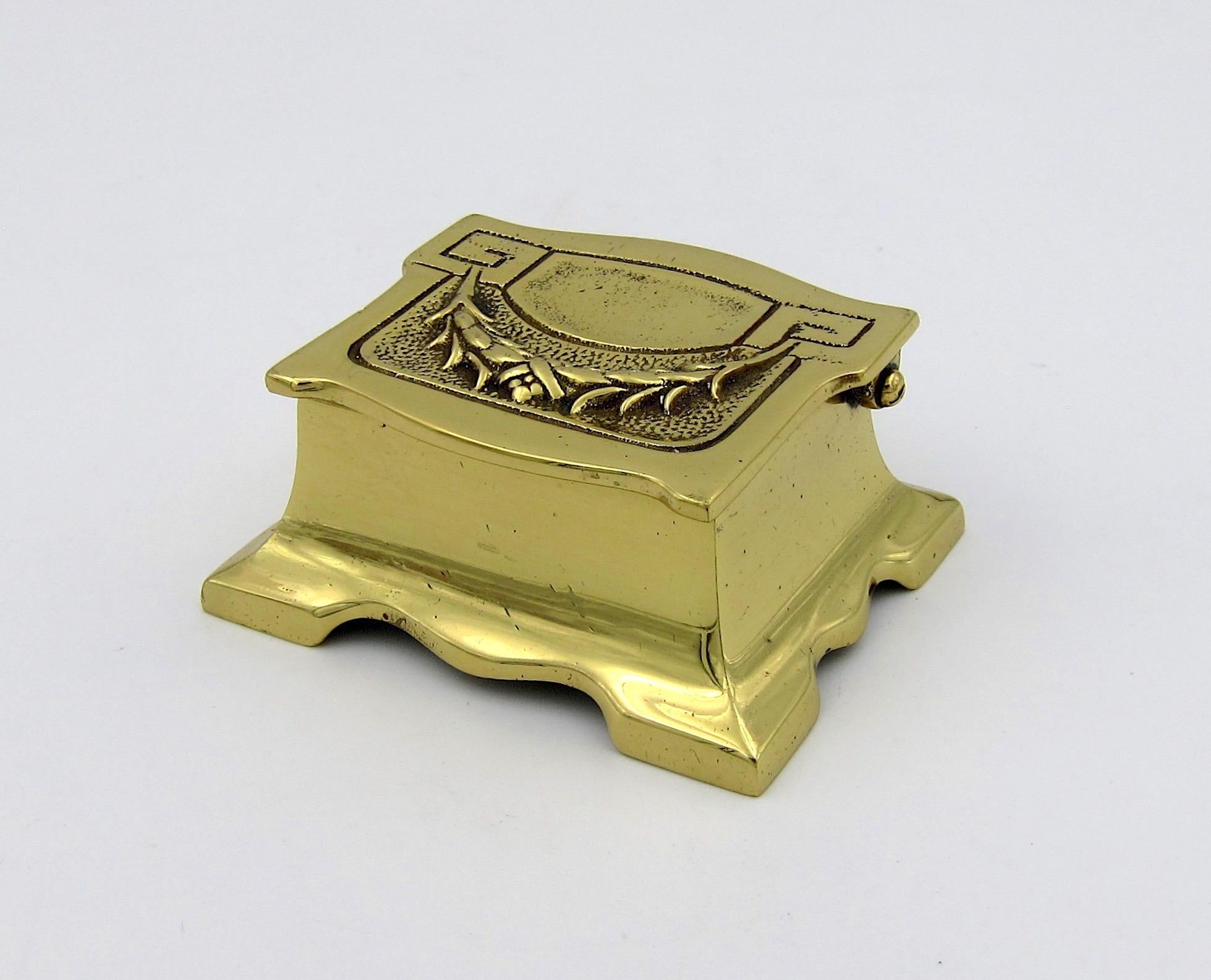 vintage brass stamp holder