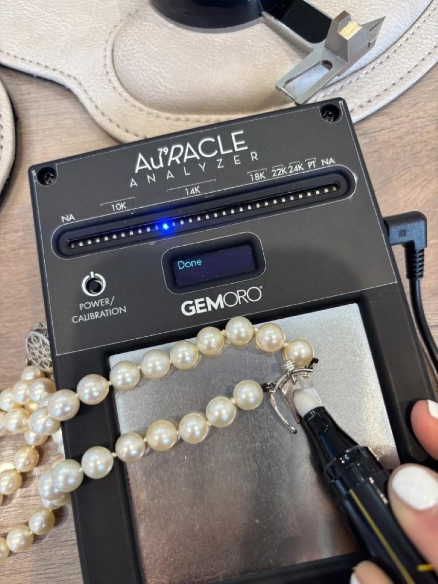 Vintage Double Strand 14K White Gold & Diamond Clasp 8.50mm Akoya Pearl Necklace For Sale 3