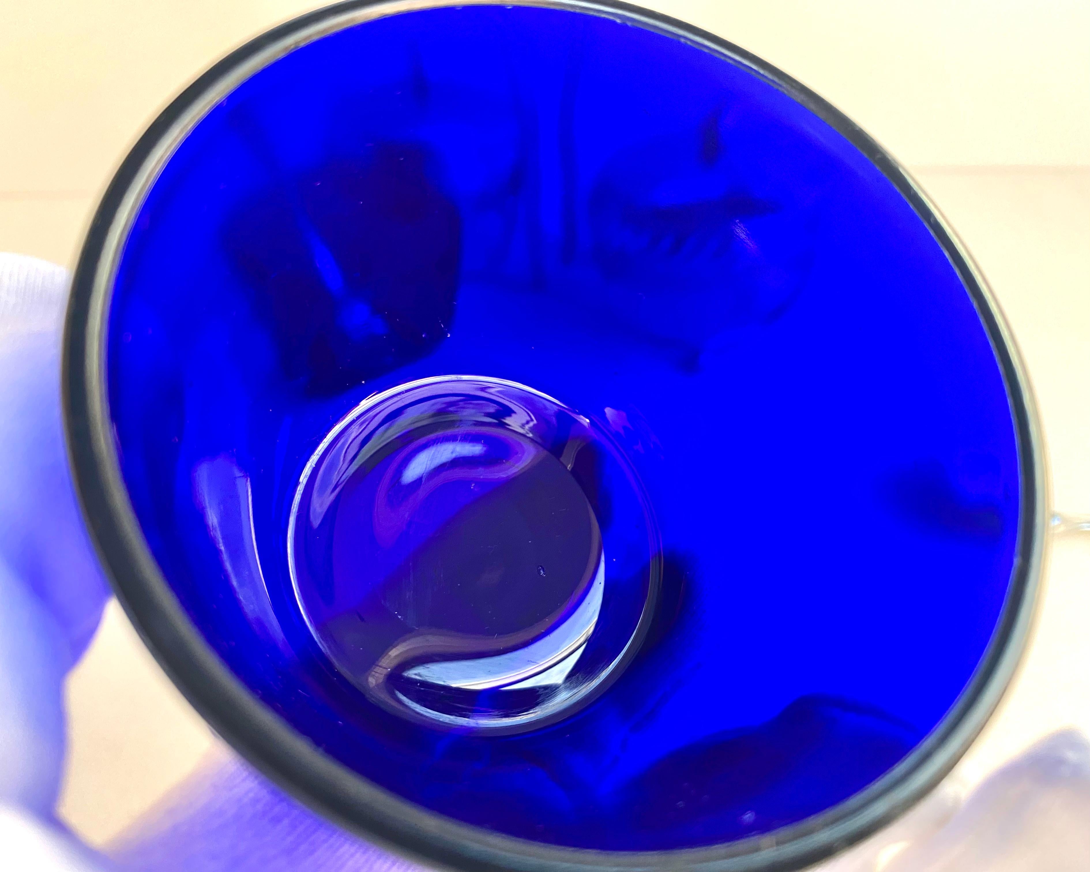 cobalt blue sugar bowl