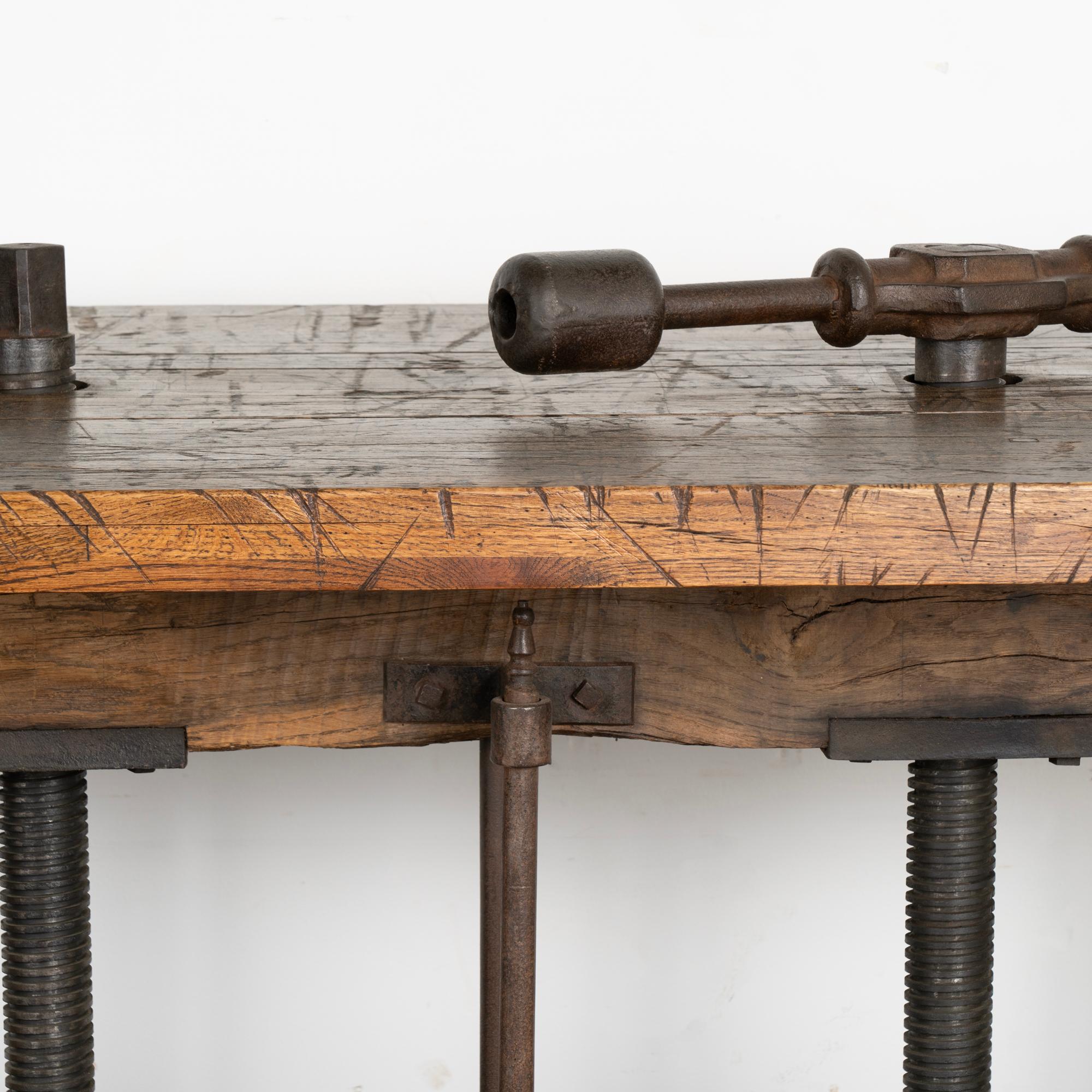 Hungarian Vintage Double Wine Press Standing Bar Wine Tasting Table, circa 1900 For Sale