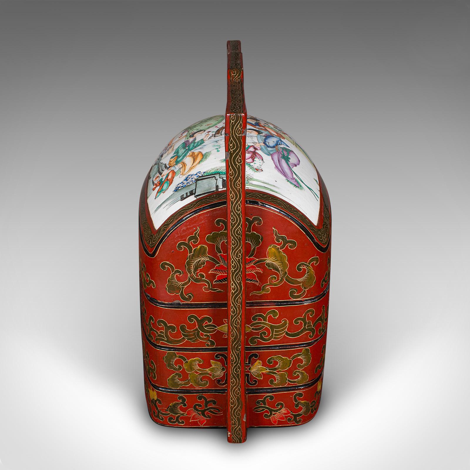 Chinois Coffre Dowry oriental, boîte gigogne, céramique, art déco, rangement, vers 1930 en vente