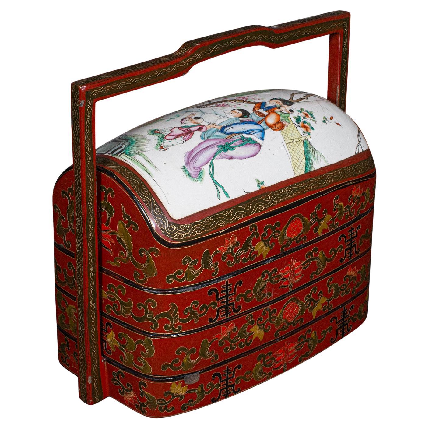 Baúl Vintage, Oriental, Caja Nido, Cerámica, Art Decó, Almacenamiento, C.1930