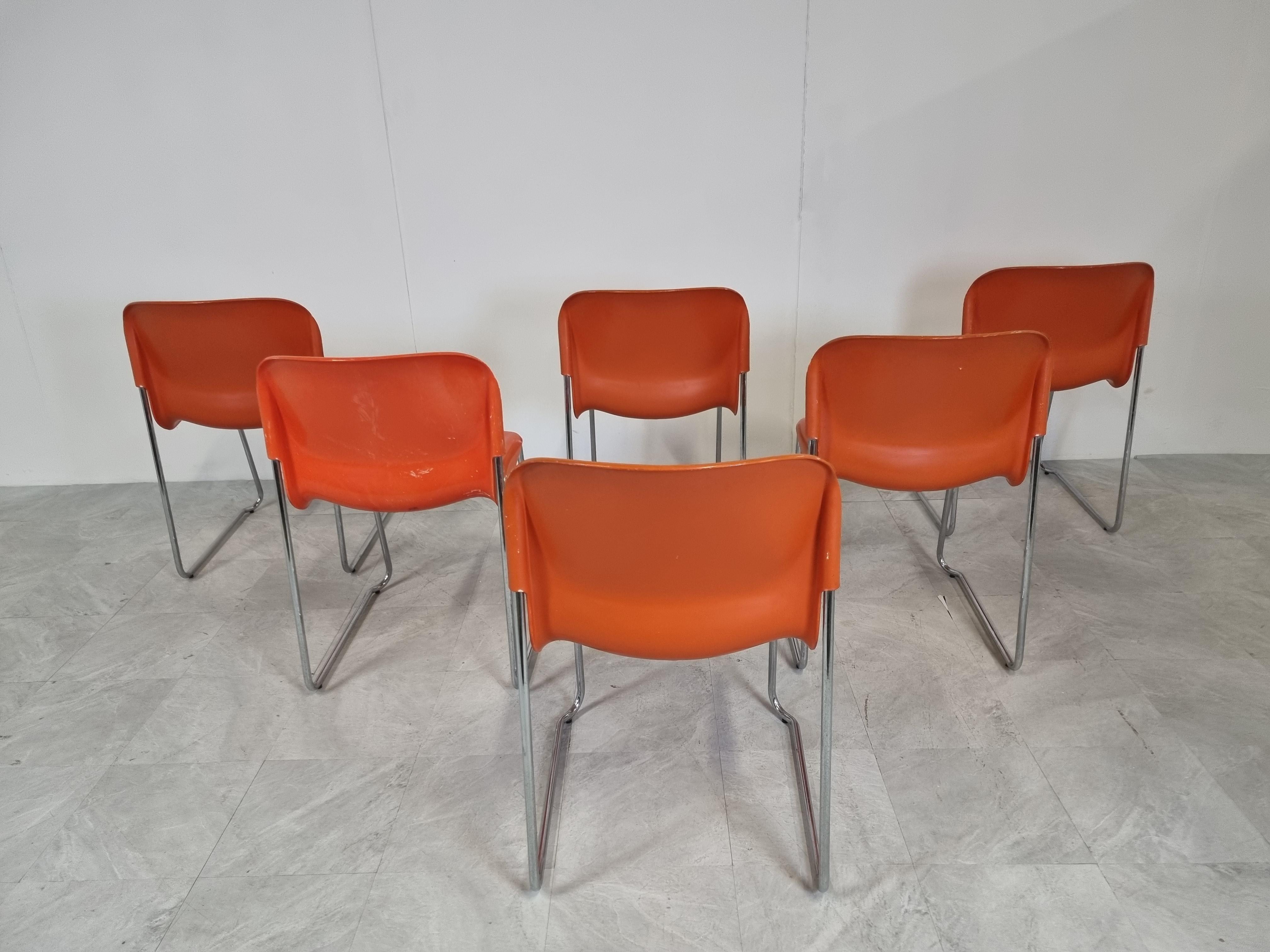 Vintage Drabert SM400 Stacking Chairs by Gerd Lange, 1970s 1