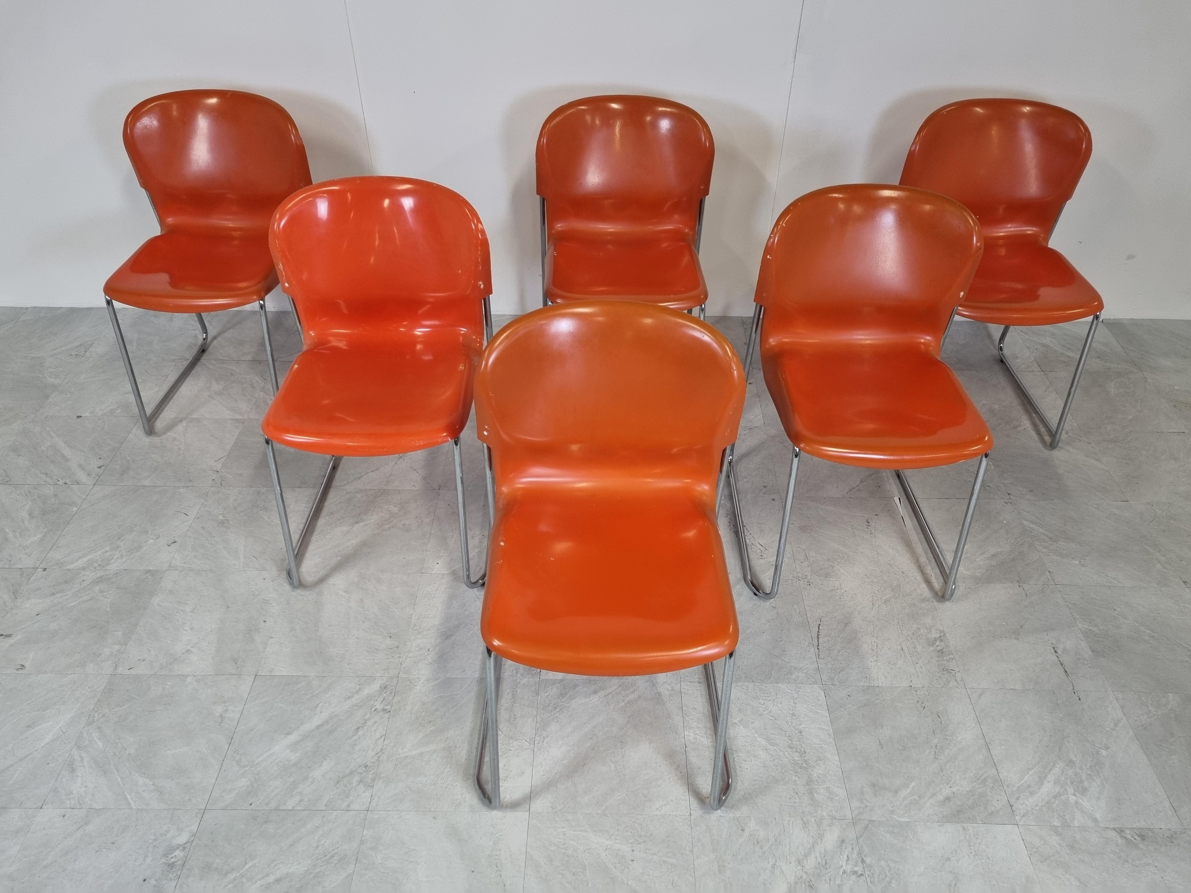 Space Age Vintage Drabert SM400 Stacking Chairs by Gerd Lange, 1970s