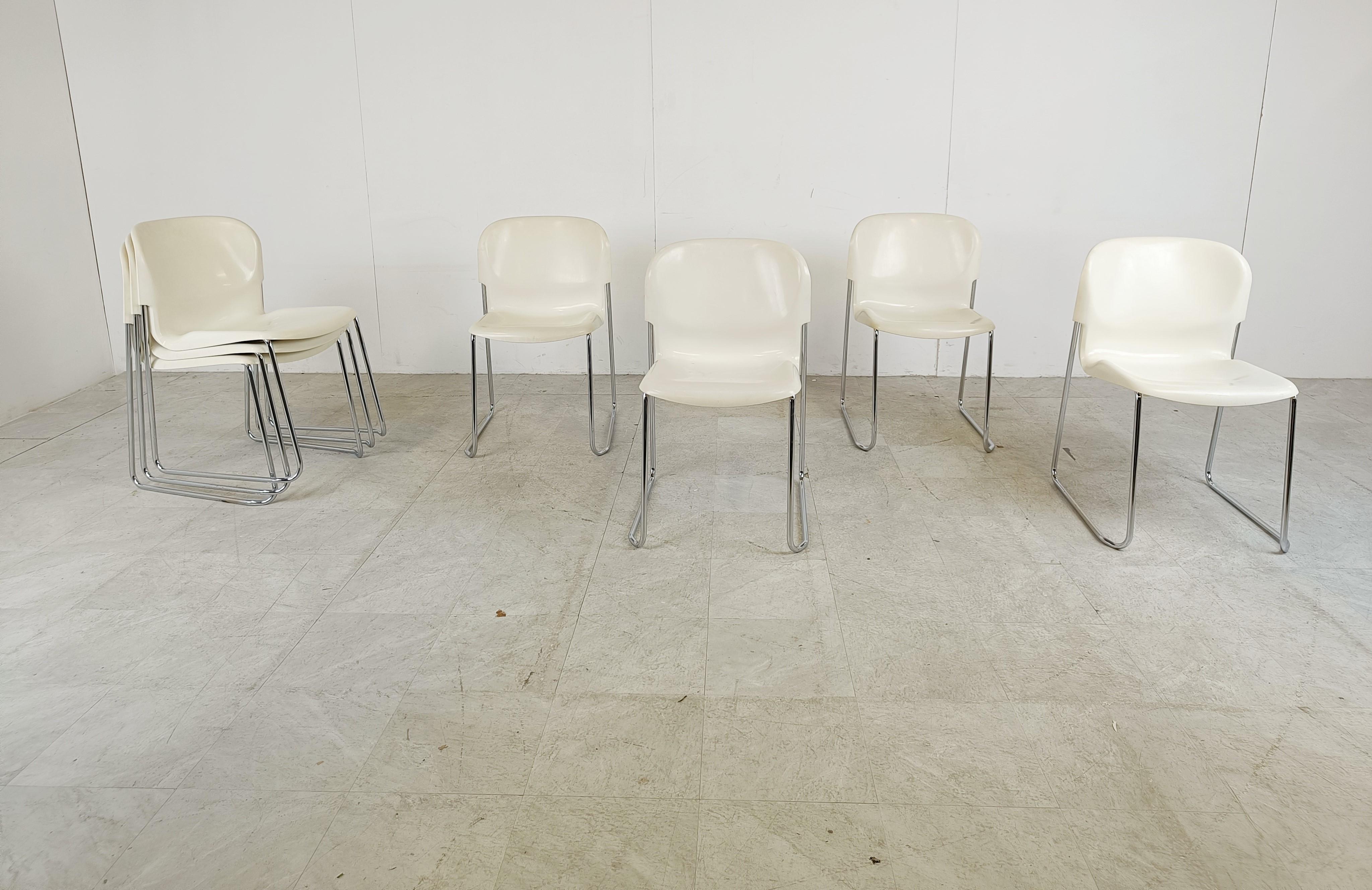 Space Age Vintage Drabert SM400 stacking chairs by Gerd Lange, 1980s For Sale