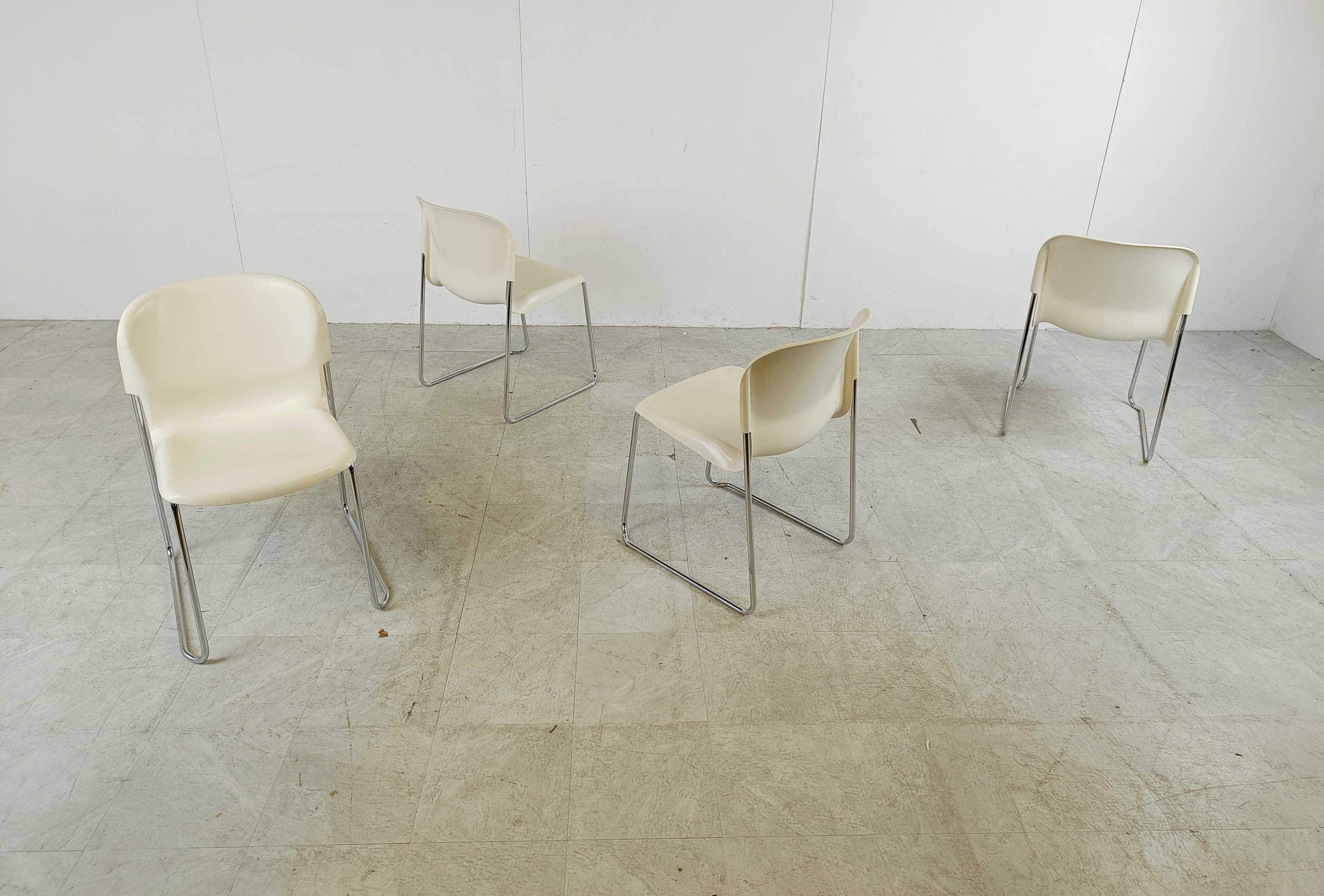 Late 20th Century Vintage Drabert SM400 stacking chairs by Gerd Lange, 1980s For Sale
