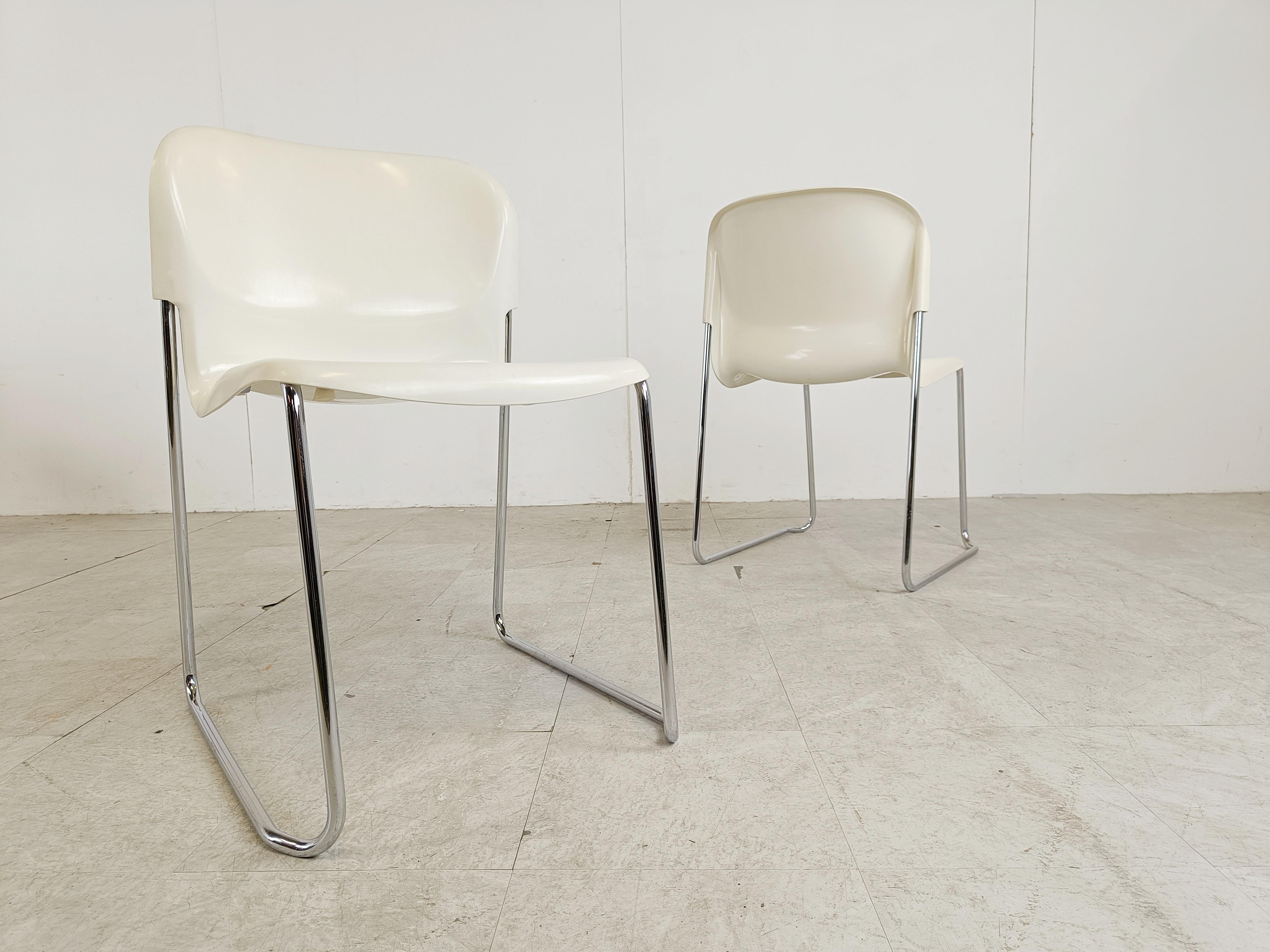Vintage Drabert SM400 stacking chairs by Gerd Lange, 1980s For Sale 1
