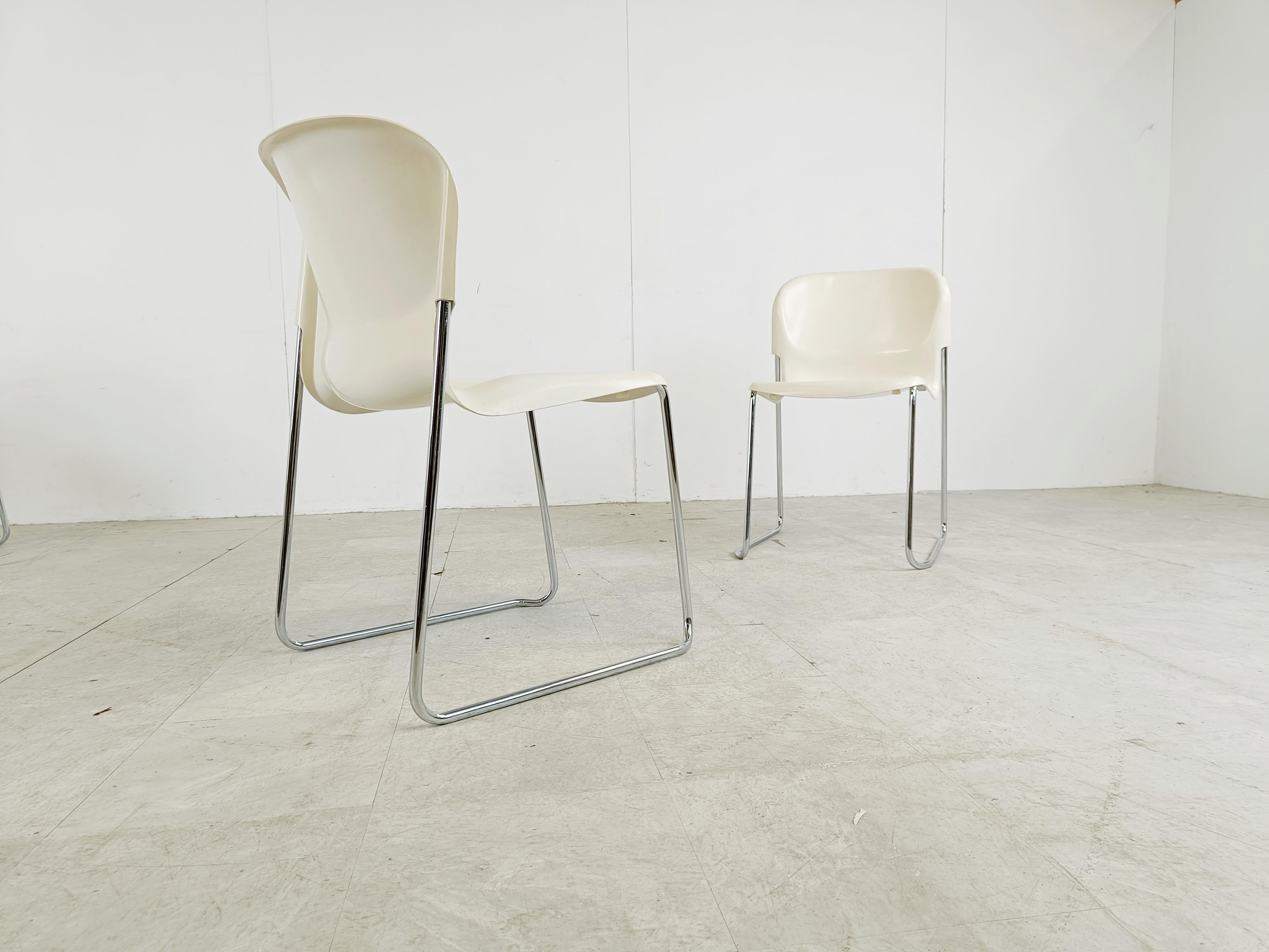 Vintage Drabert SM400 stacking chairs by Gerd Lange, 1980s For Sale 2