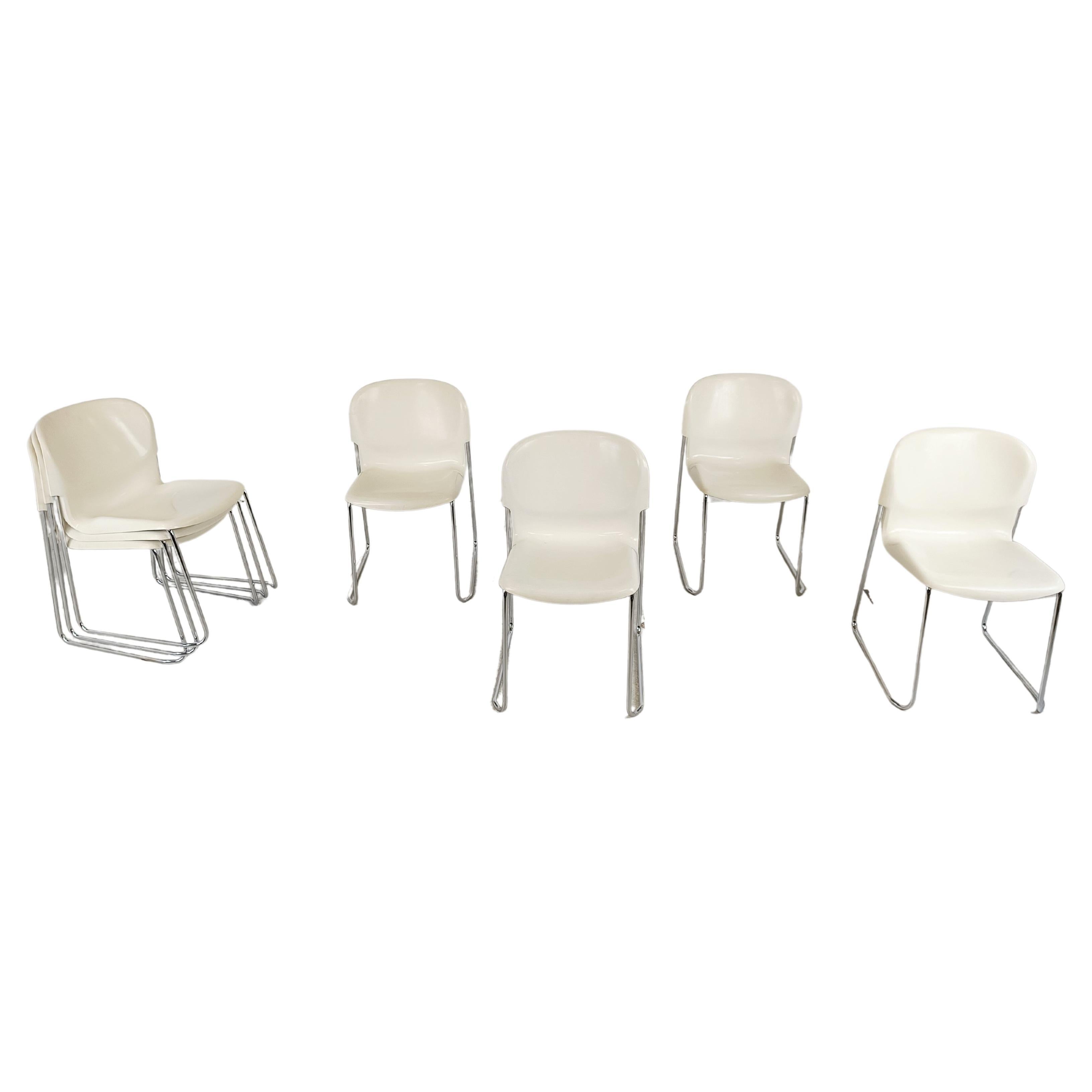 Vintage Drabert SM400 stacking chairs by Gerd Lange, 1980s For Sale