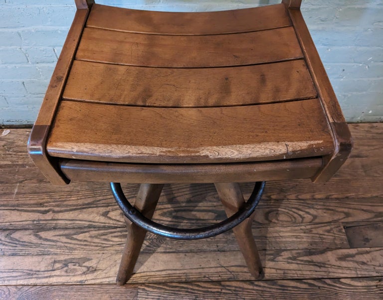 Vintage Drafting / Bar Stool For Sale at 1stDibs