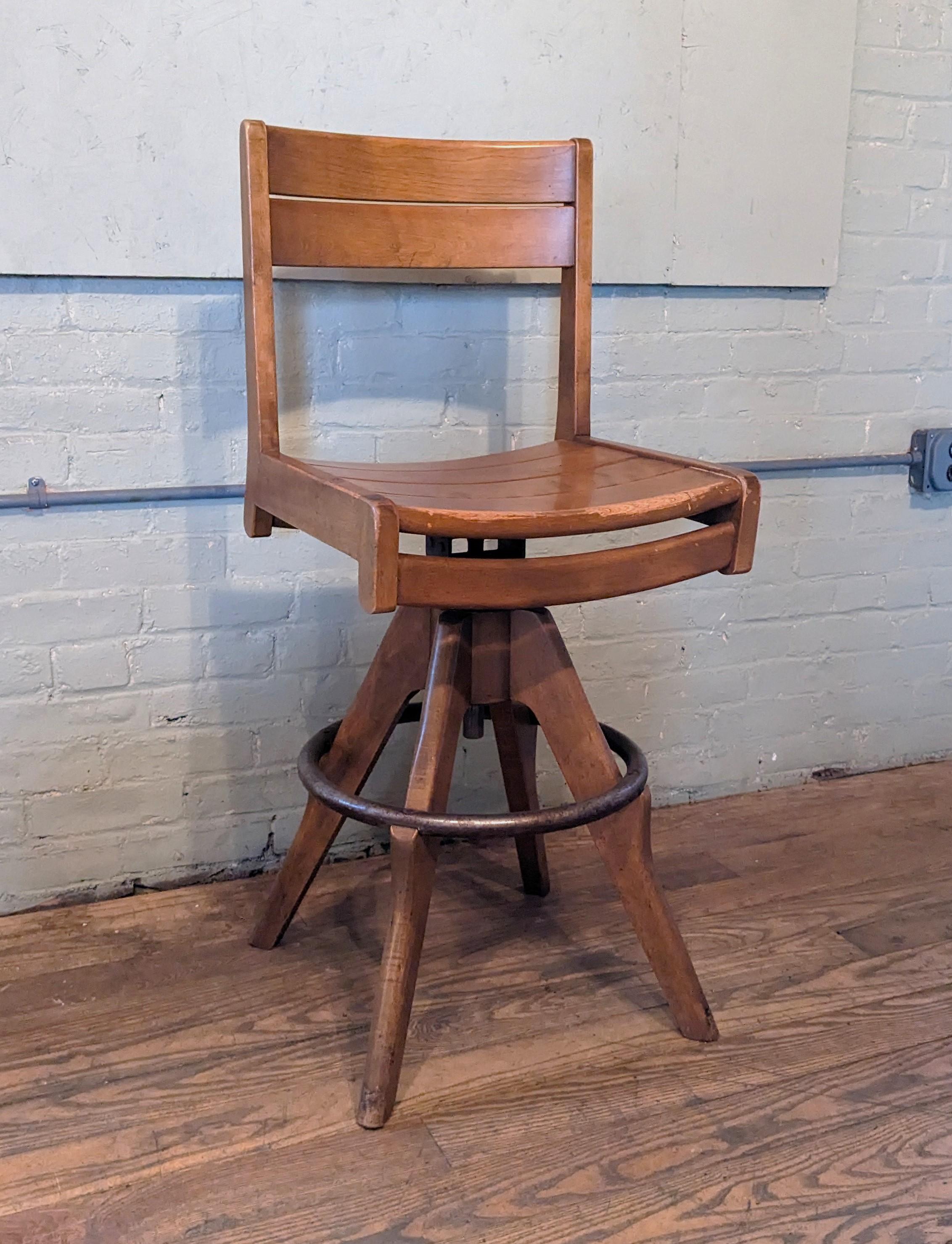 20th Century Vintage Drafting / Bar Stool For Sale