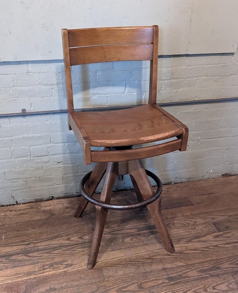Vintage Drafting / Bar Stool For Sale at 1stDibs
