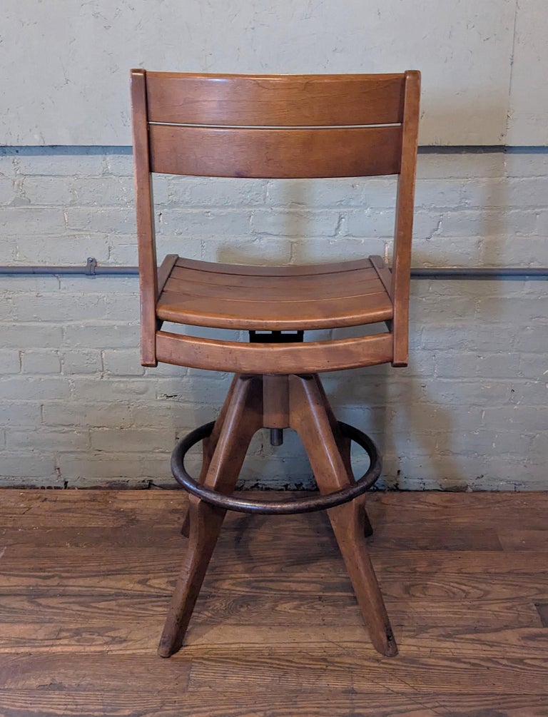Vintage Drafting / Bar Stool For Sale at 1stDibs