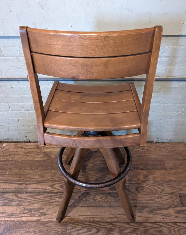 Vintage Drafting / Bar Stool For Sale at 1stDibs