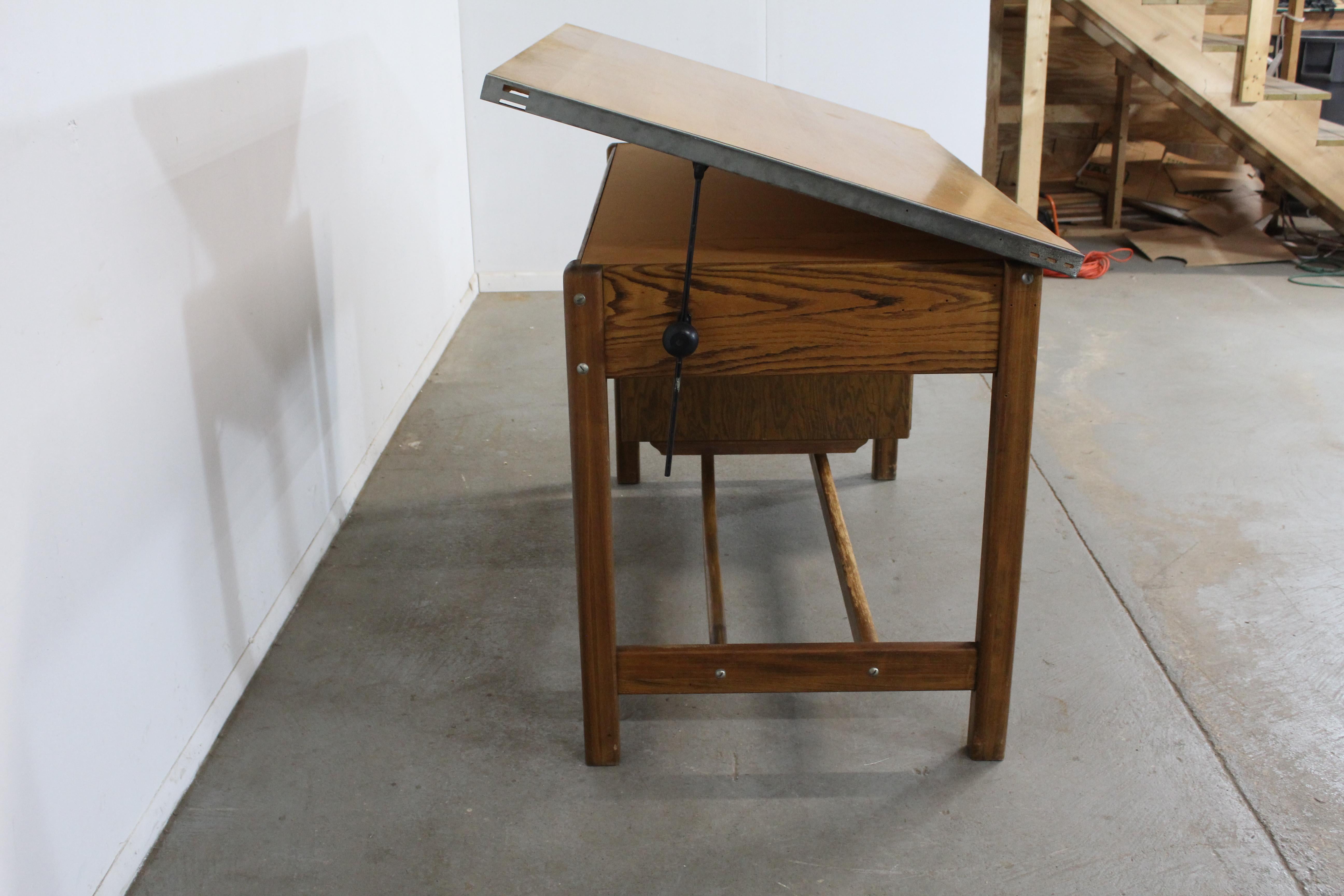 antique drafting table with drawers