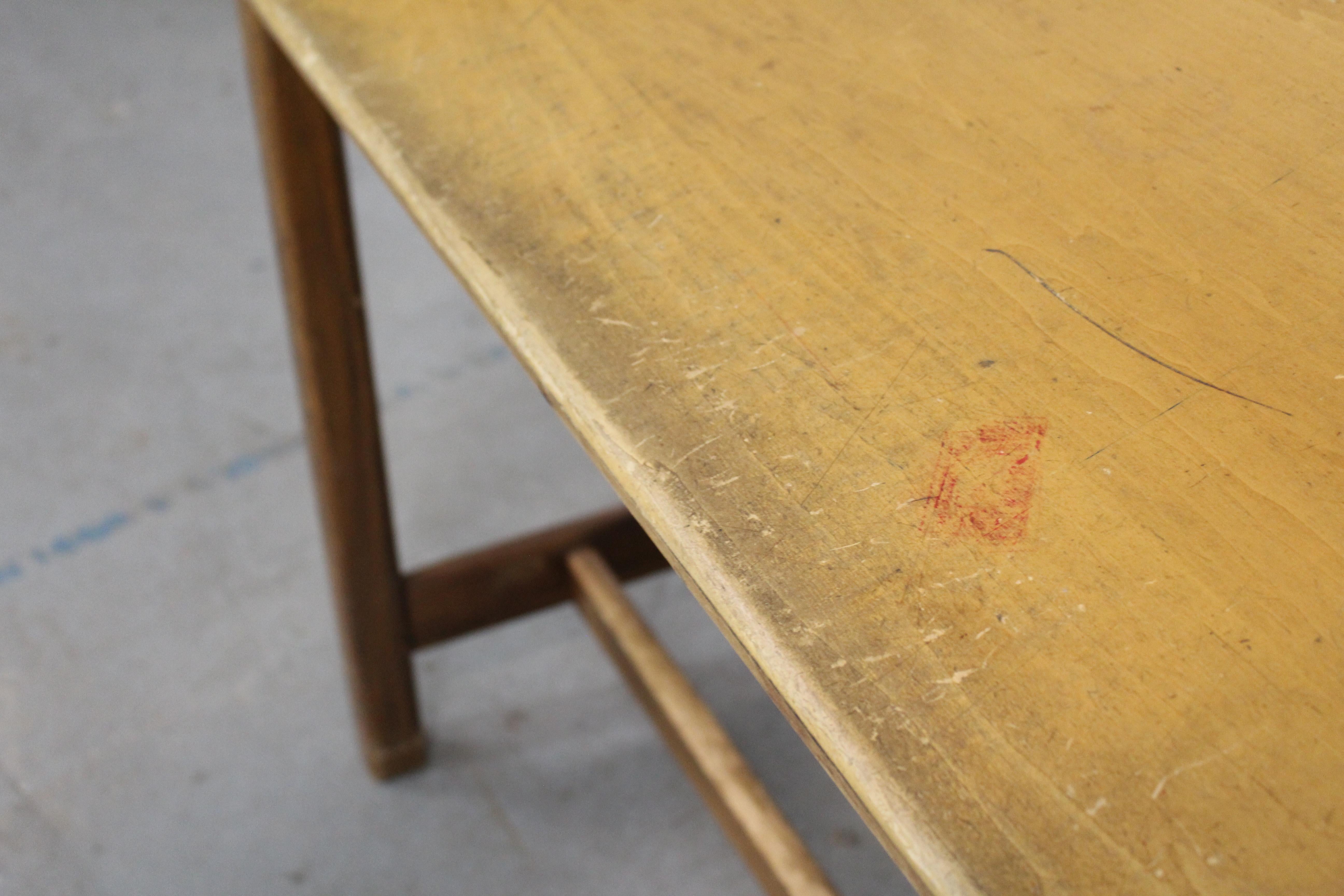 Vintage Drafting Table Industrial Adjustable Wood Drafting Table Desk 1
