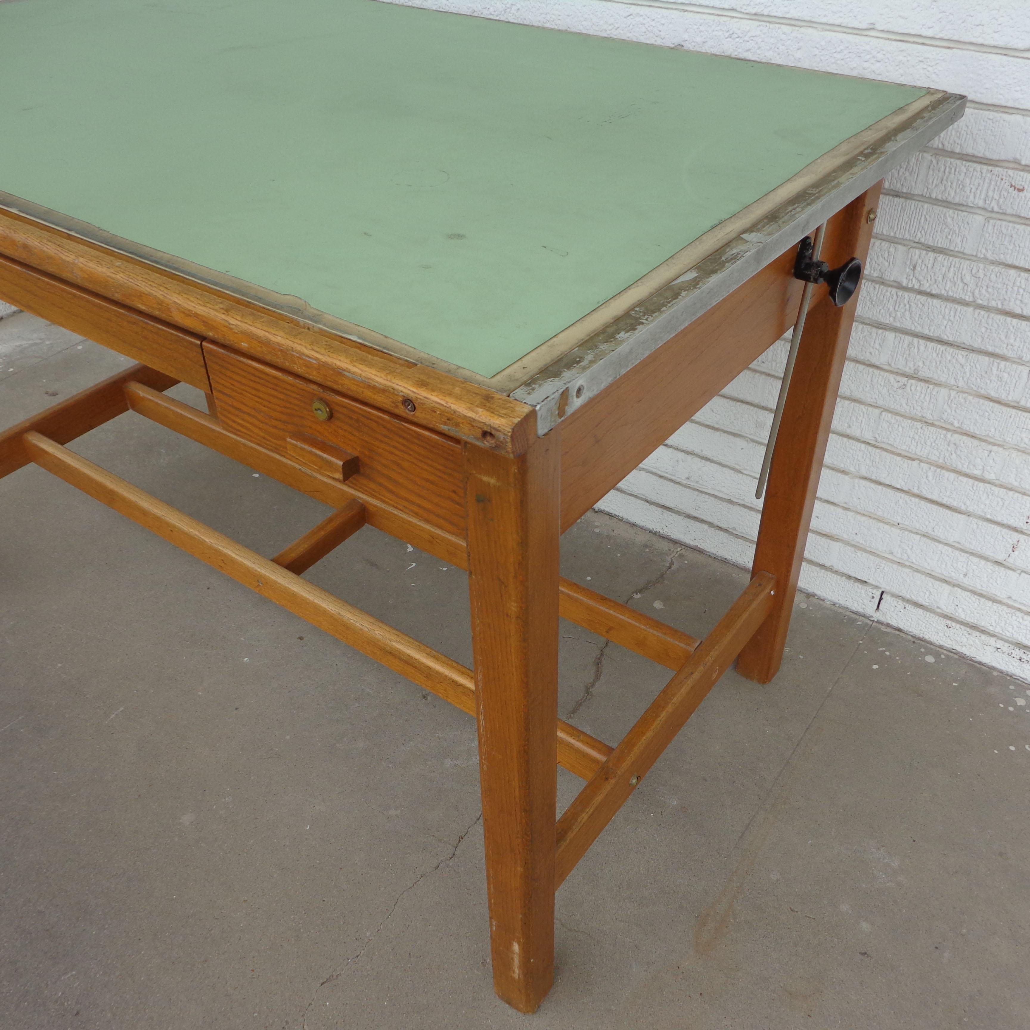 North American Vintage Drafting Table Standing Desk