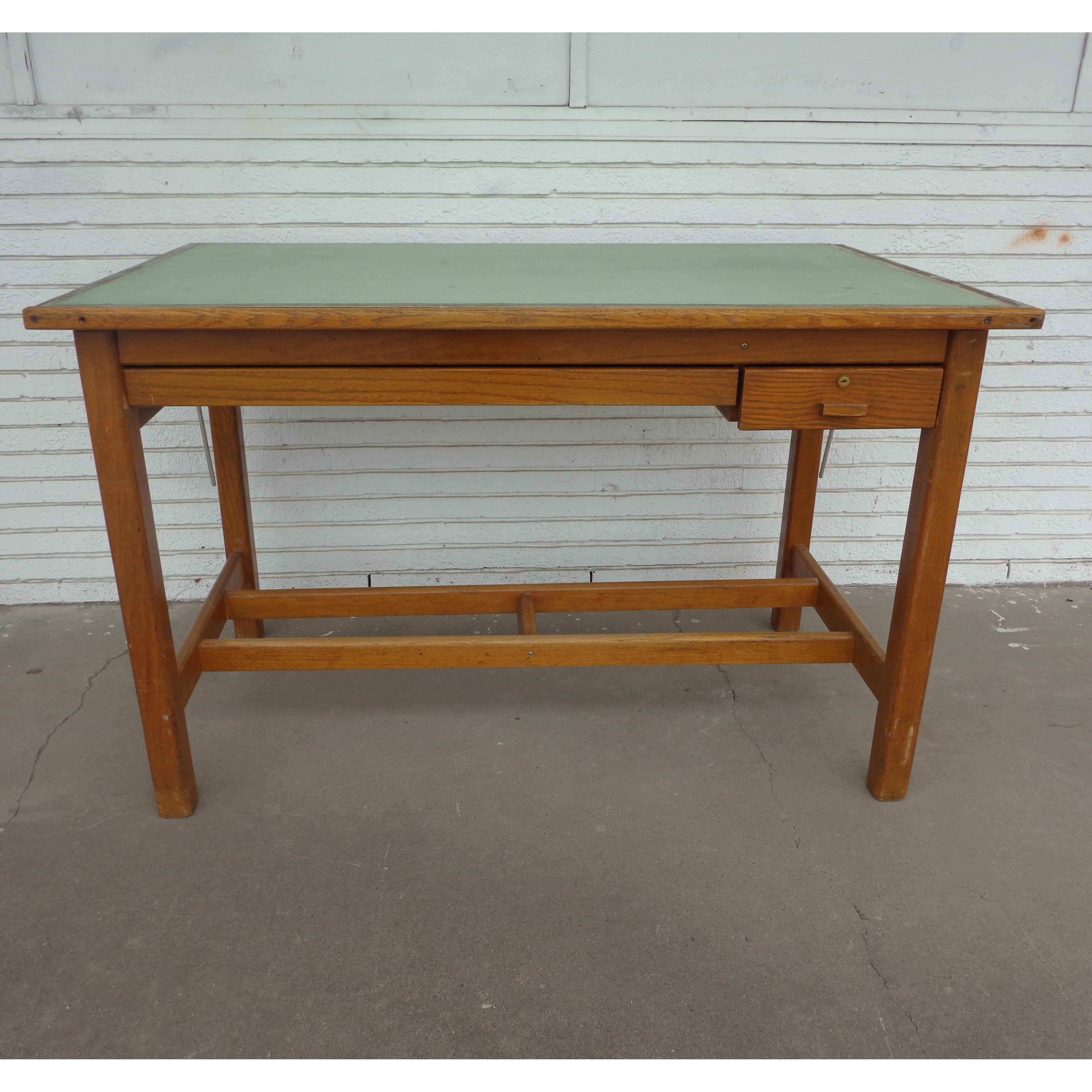 Mid-20th Century Vintage Drafting Table Standing Desk