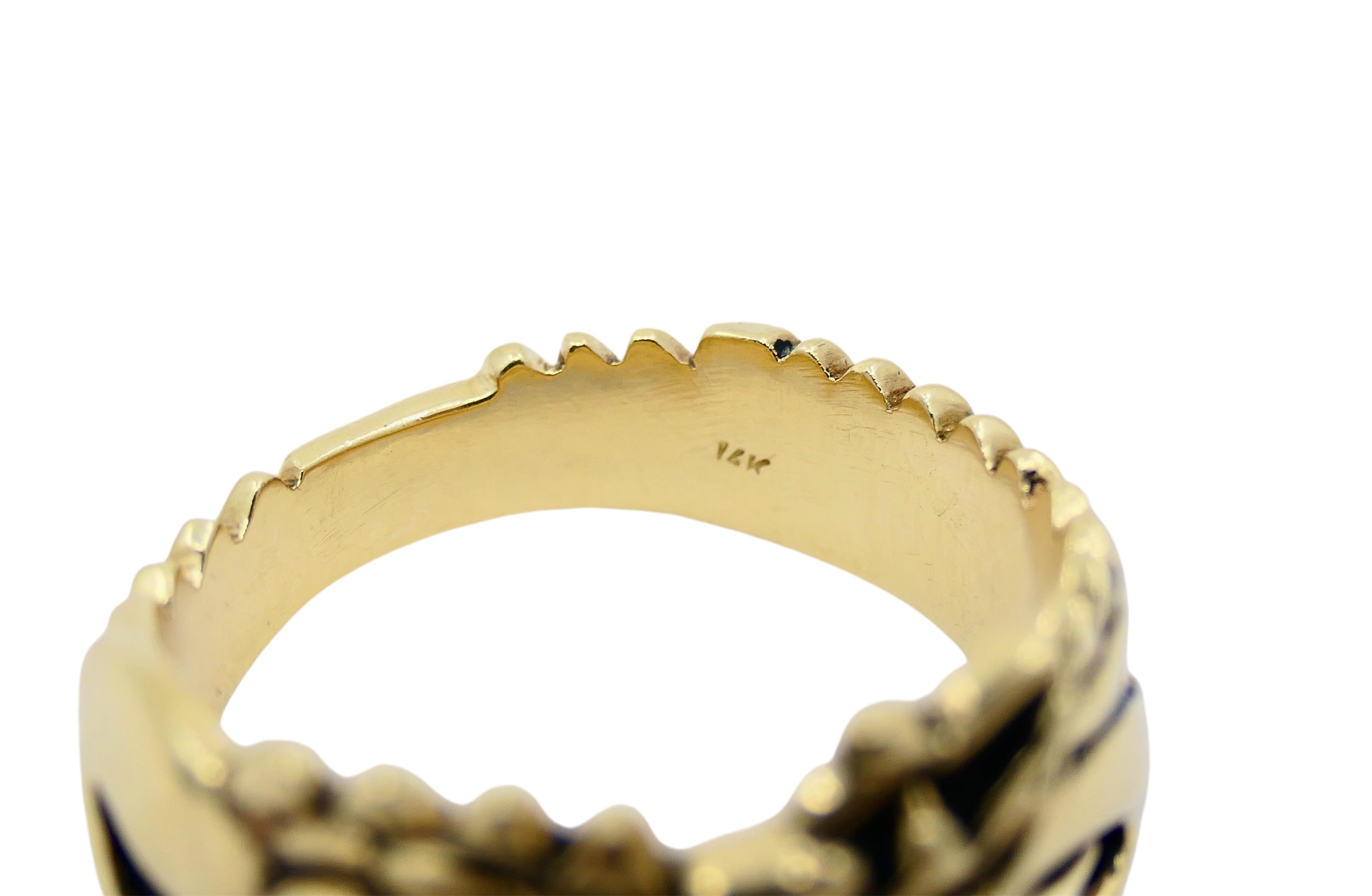 Vintage Dragon Ring 14k Gold Men Jewelry 8