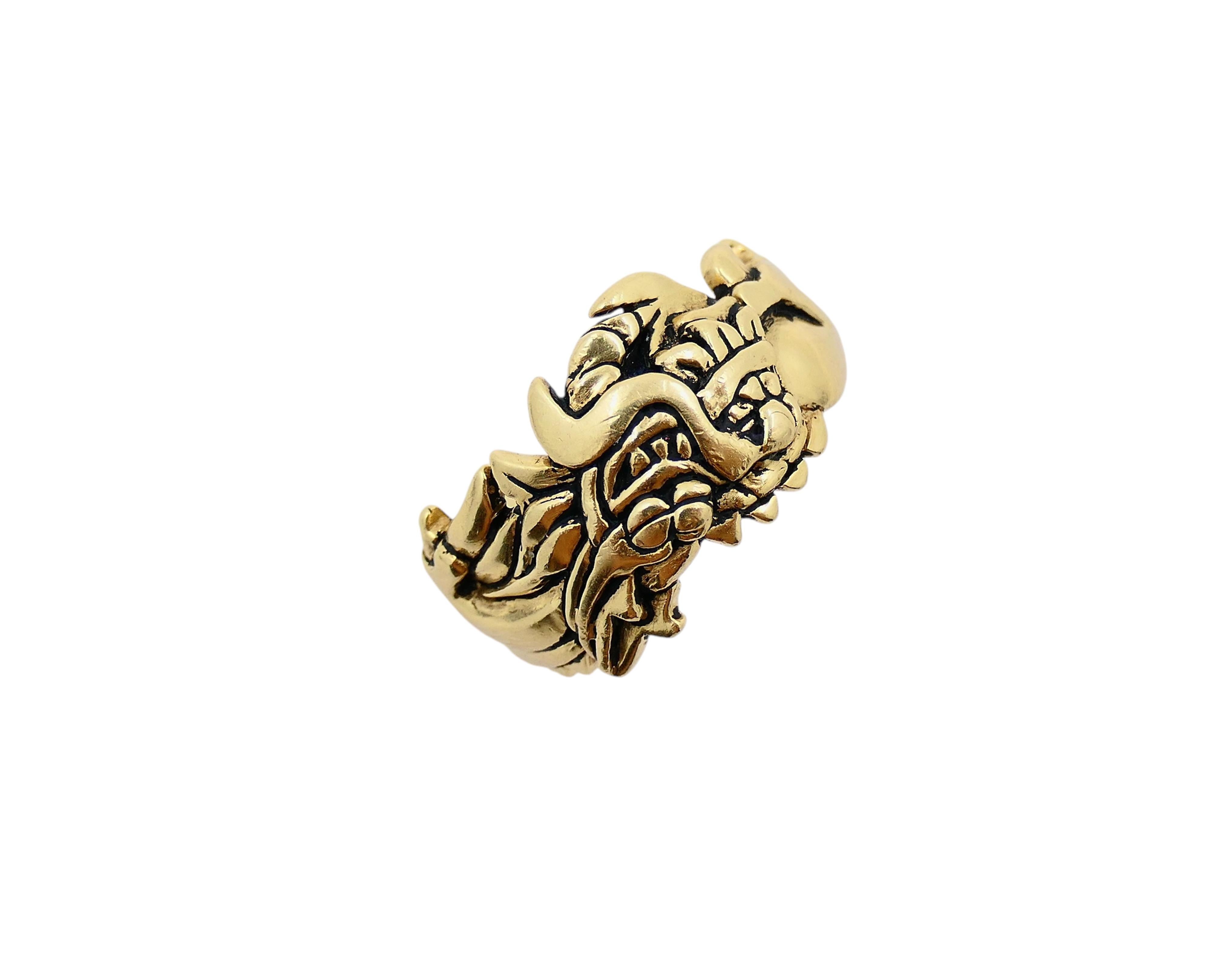 Vintage Dragon Ring 14k Gold Men Jewelry 4