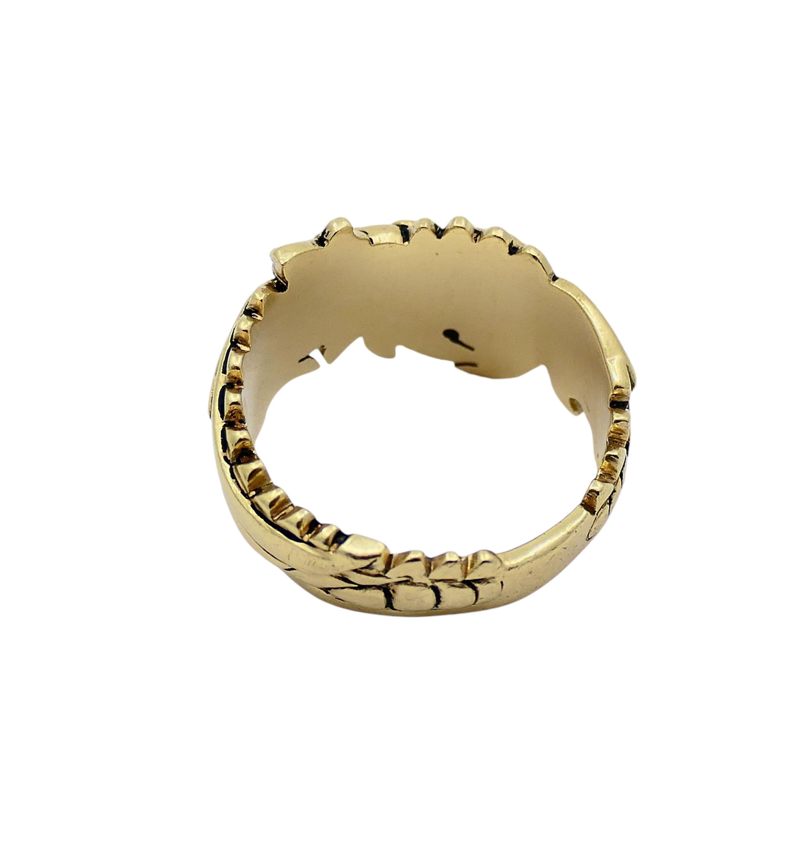 Vintage Dragon Ring 14k Gold Men Jewelry 5