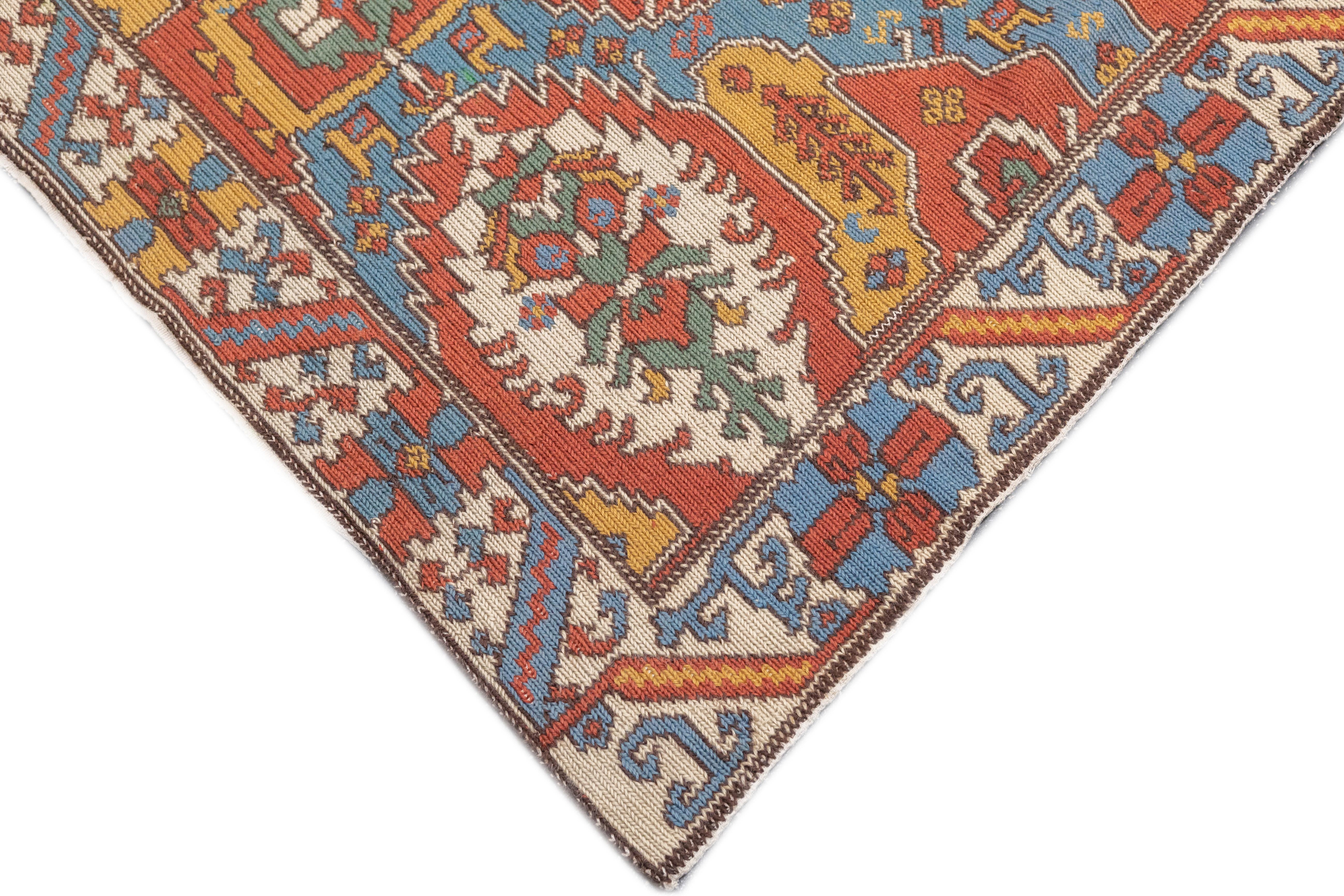 Vintage Drachen-Sumak-Teppich 4'11'' x 8'2'' (Türkisch) im Angebot