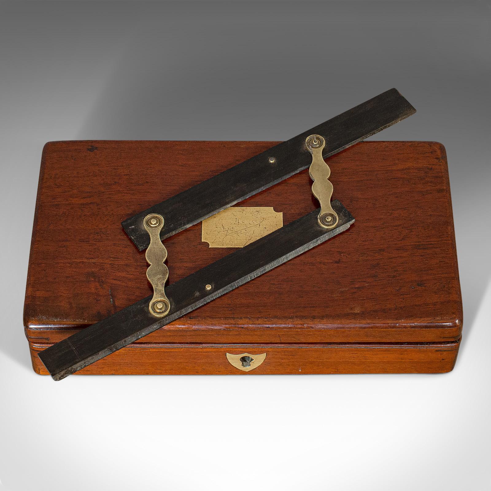 Vintage Draughtsman's Instrument Set, Drawing, Navigation, Henry Hughes and Son 1