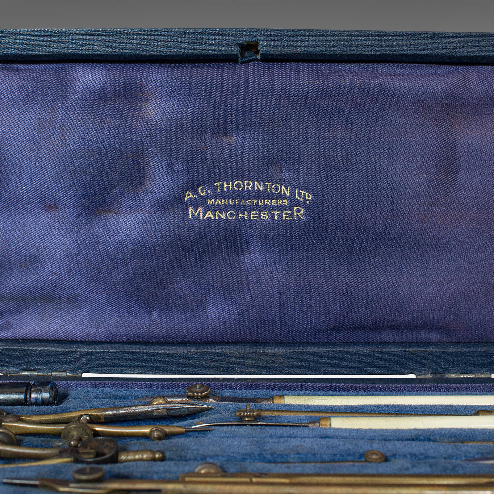 Vintage Draughtsman's Technical Drawing Case, Instrument Set, AG Thornton, 1930 2