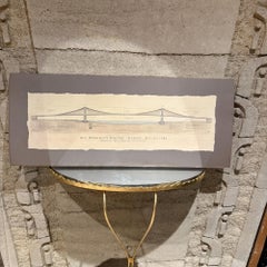 Vintage Drawing of Brooklyn Bridge Art