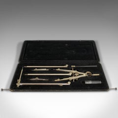 Vintage Drawing Set, German, Architect, Cartographer, Tools, Lotter, circa 1950