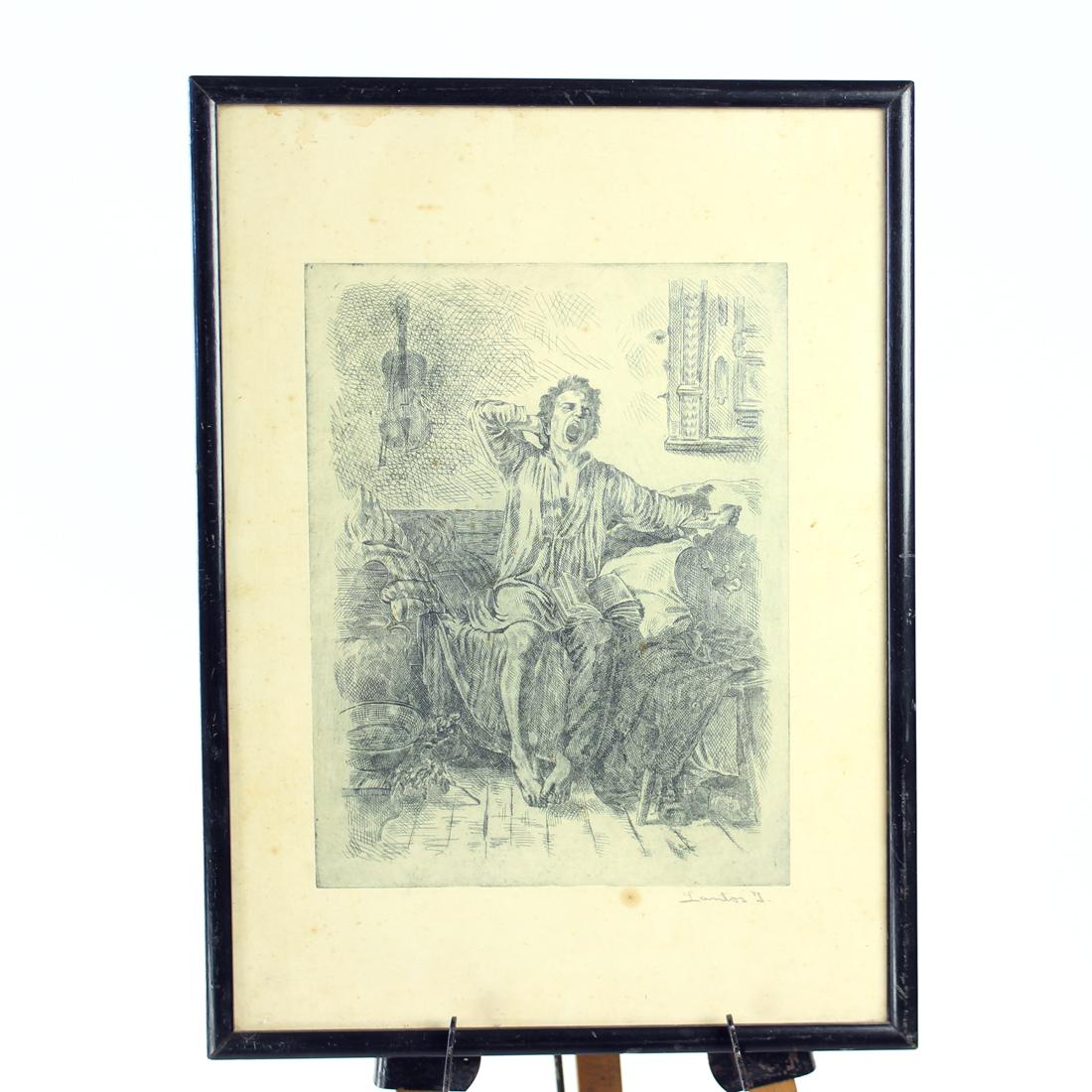 Bohème Art mural vintage, Tchécoslovaquie en vente