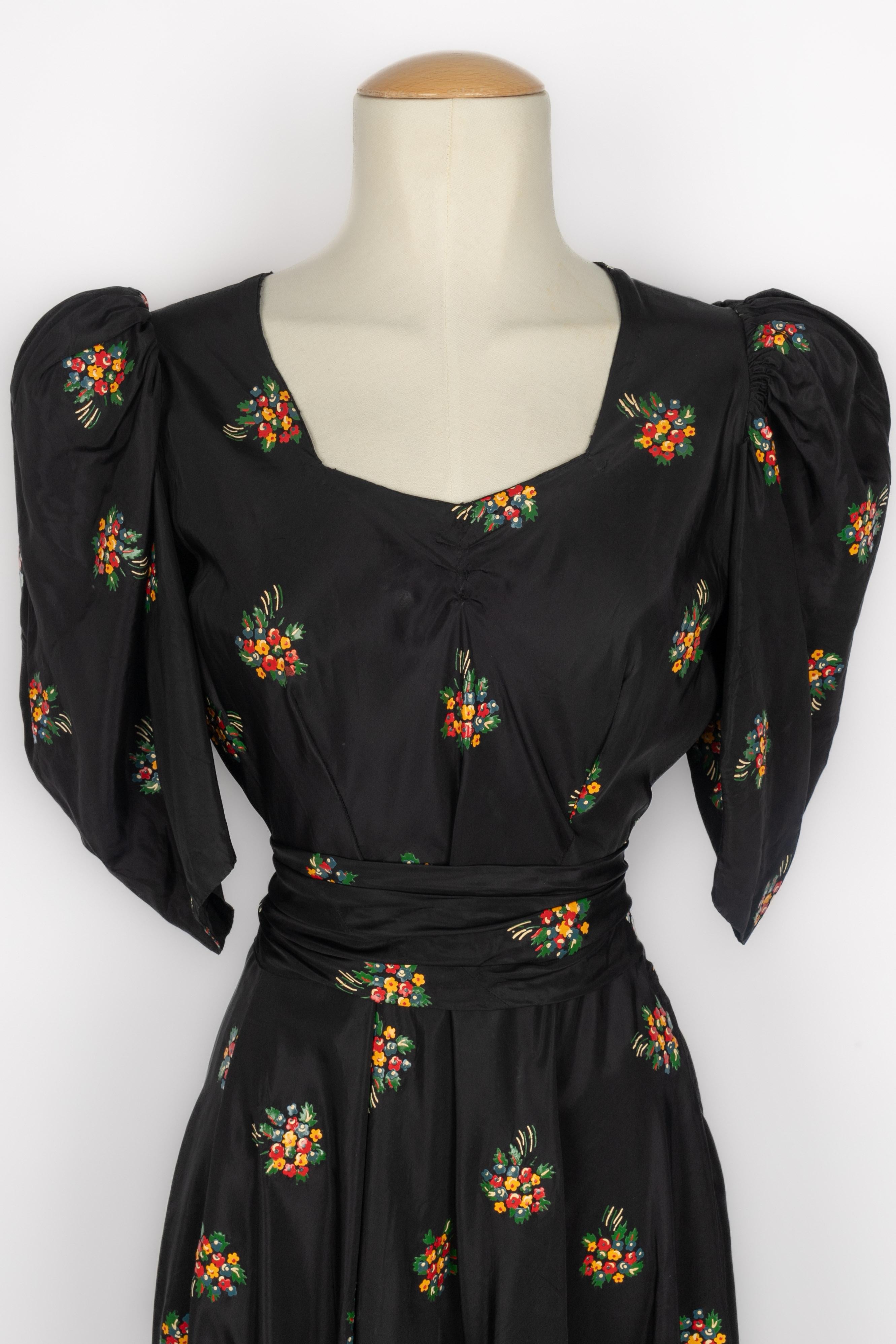 Gris Robe vintage des années 1930 en vente