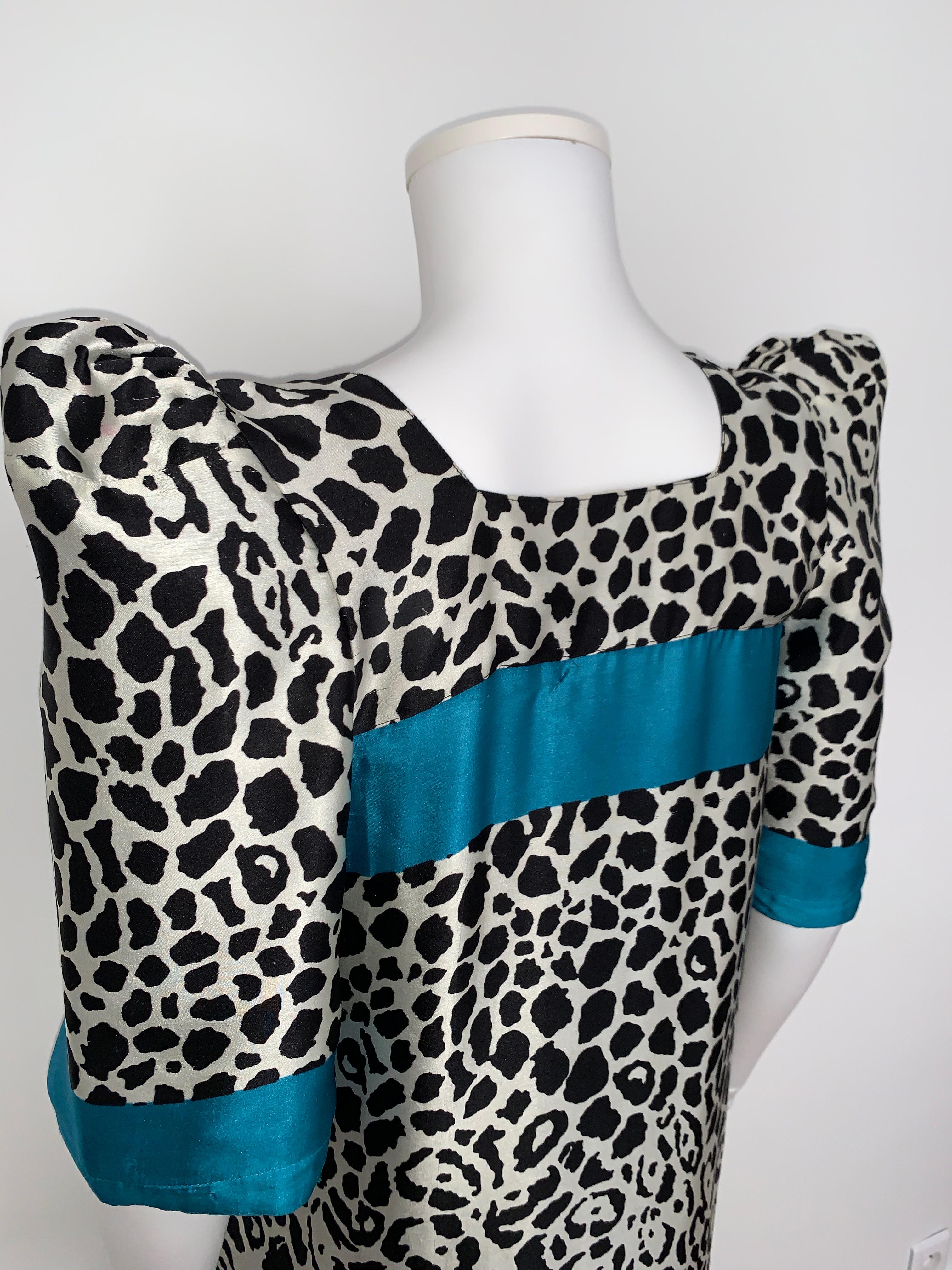 Vintage Dress Haut Couture Silk  For Sale 2
