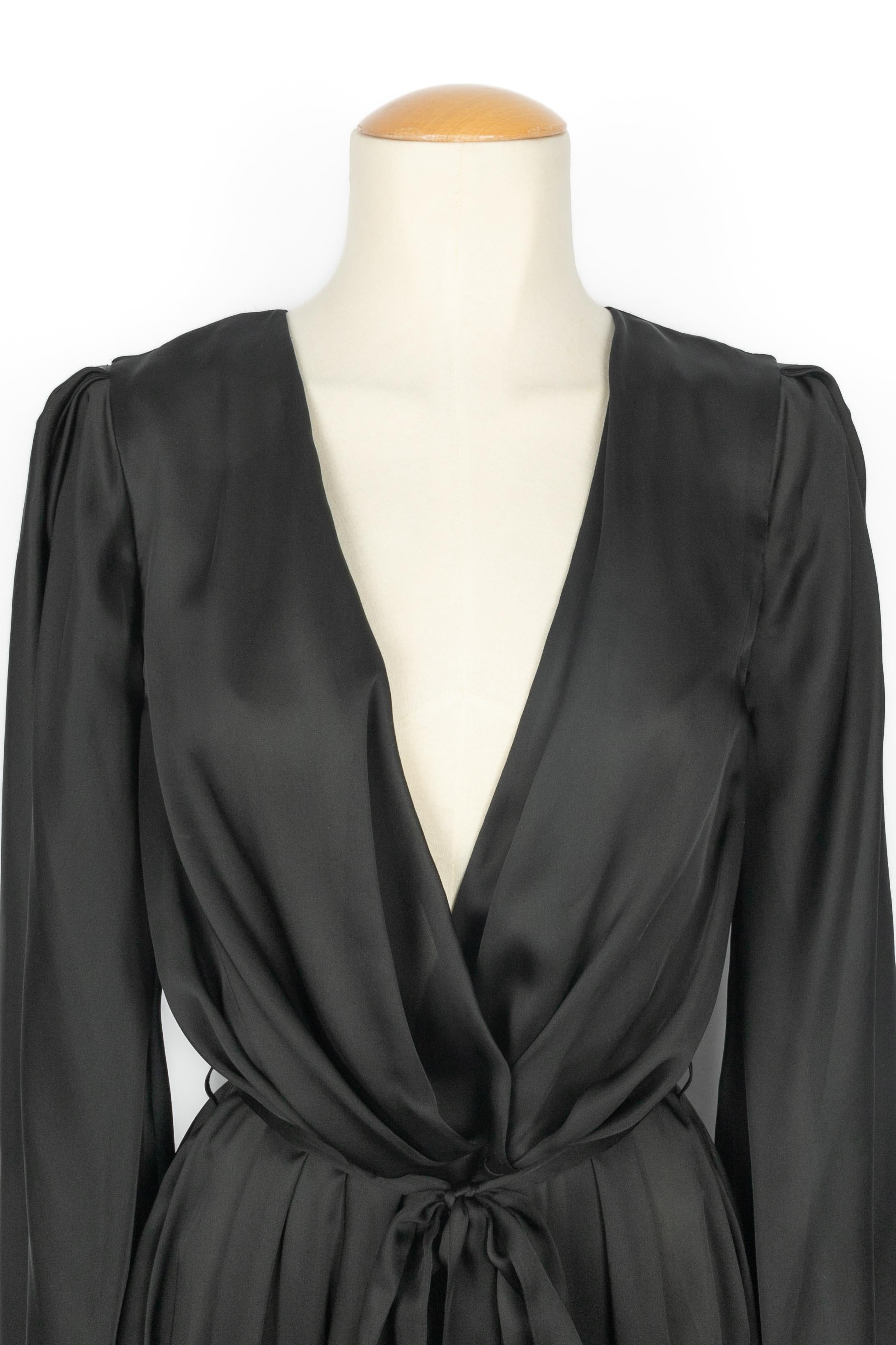 Vintage Kleid nicht signiert (Schwarz) im Angebot
